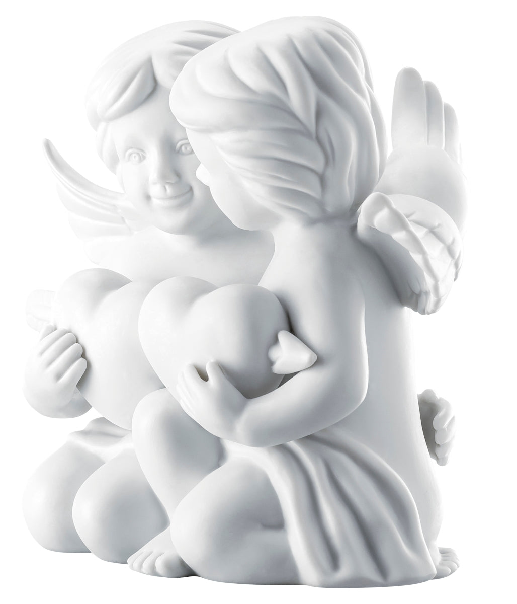 Rosenthal Engelpaar mit Herz gross weiss matt 14,5 cm - Produktbild 4
