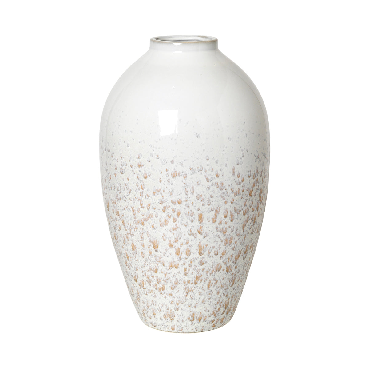 Broste Copenhagen Ingrid Vase L Keramik Rainy Day / Indian Tan 40 cm - Produktbild 1