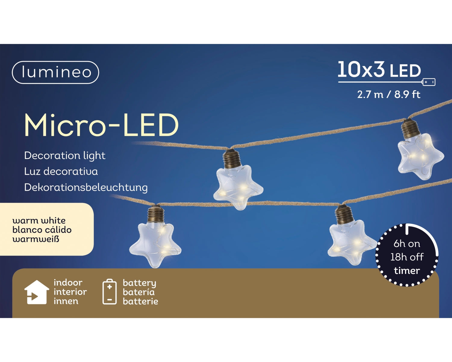Lumineo Micro LED Stern-Leuchte 270 cm - Produktbild 2