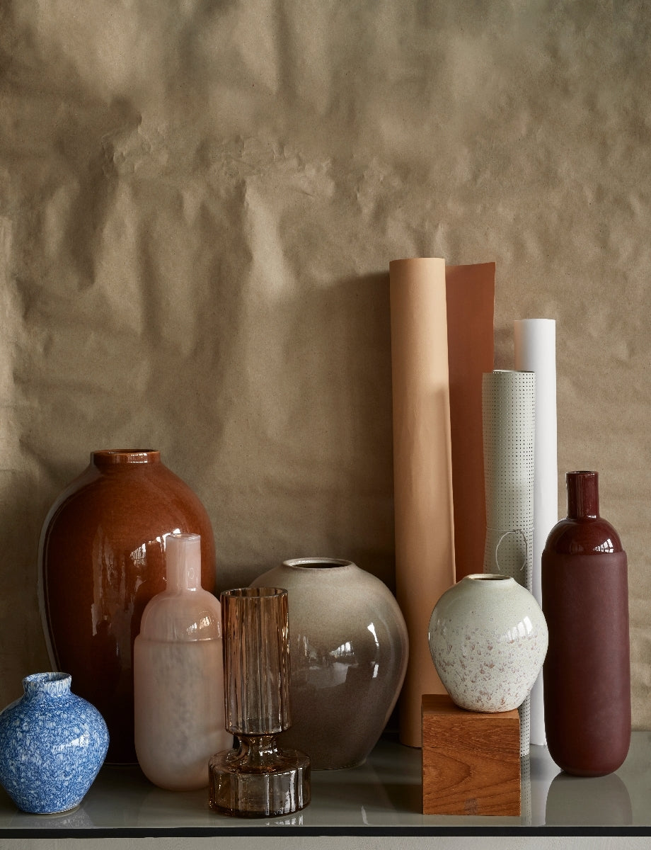Broste Copenhagen Harald Vase Glas Madder Brown 37,6 cm - Produktbild 2