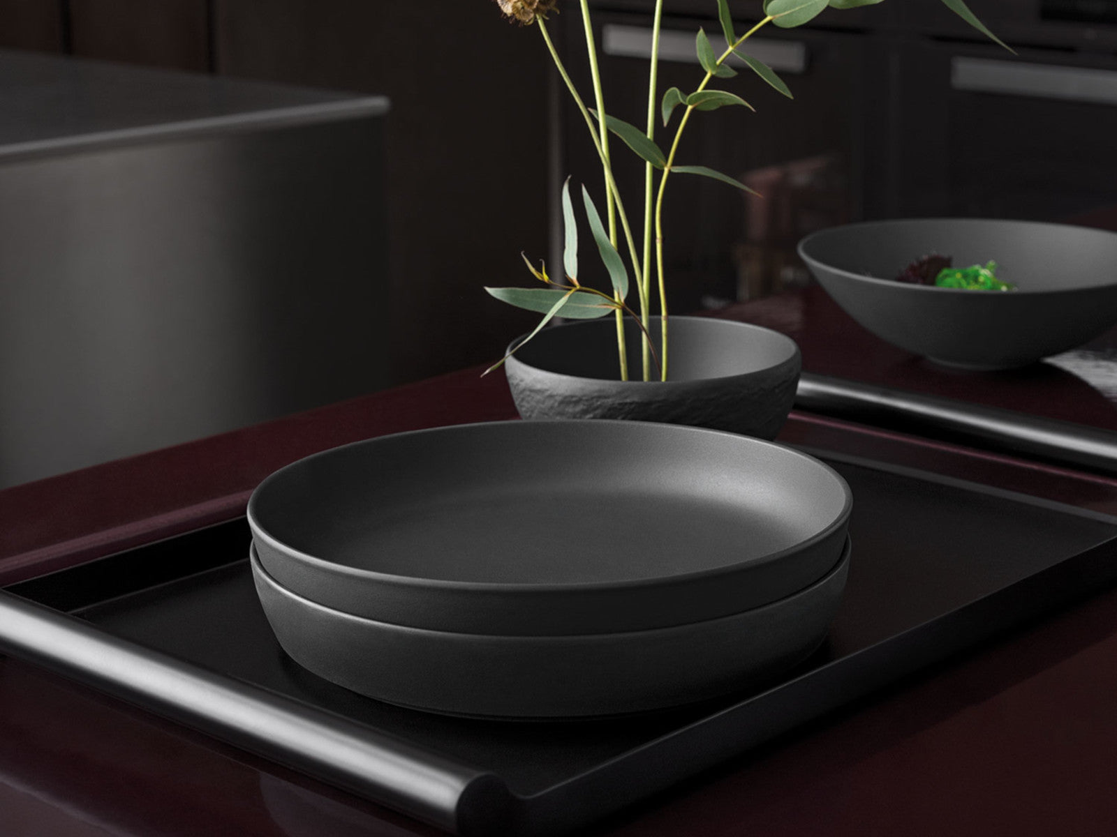 Villeroy & Boch Iconic Schale flach schwarz 24 cm - Produktbild 3