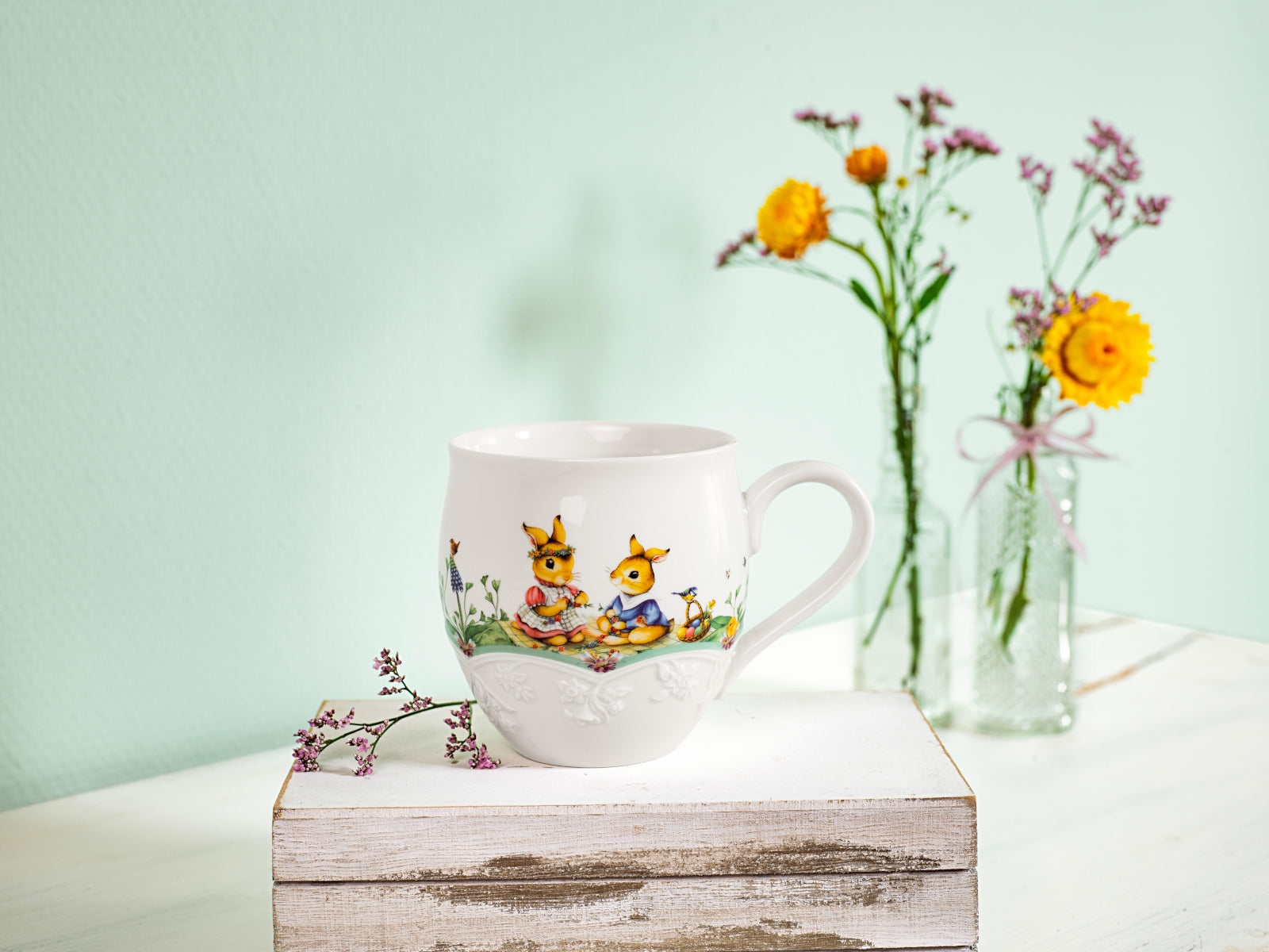 Villeroy & Boch Spring Fantasy Becher mit Henkel Blumenwiese 0,5l Set6 - Produktbild 4