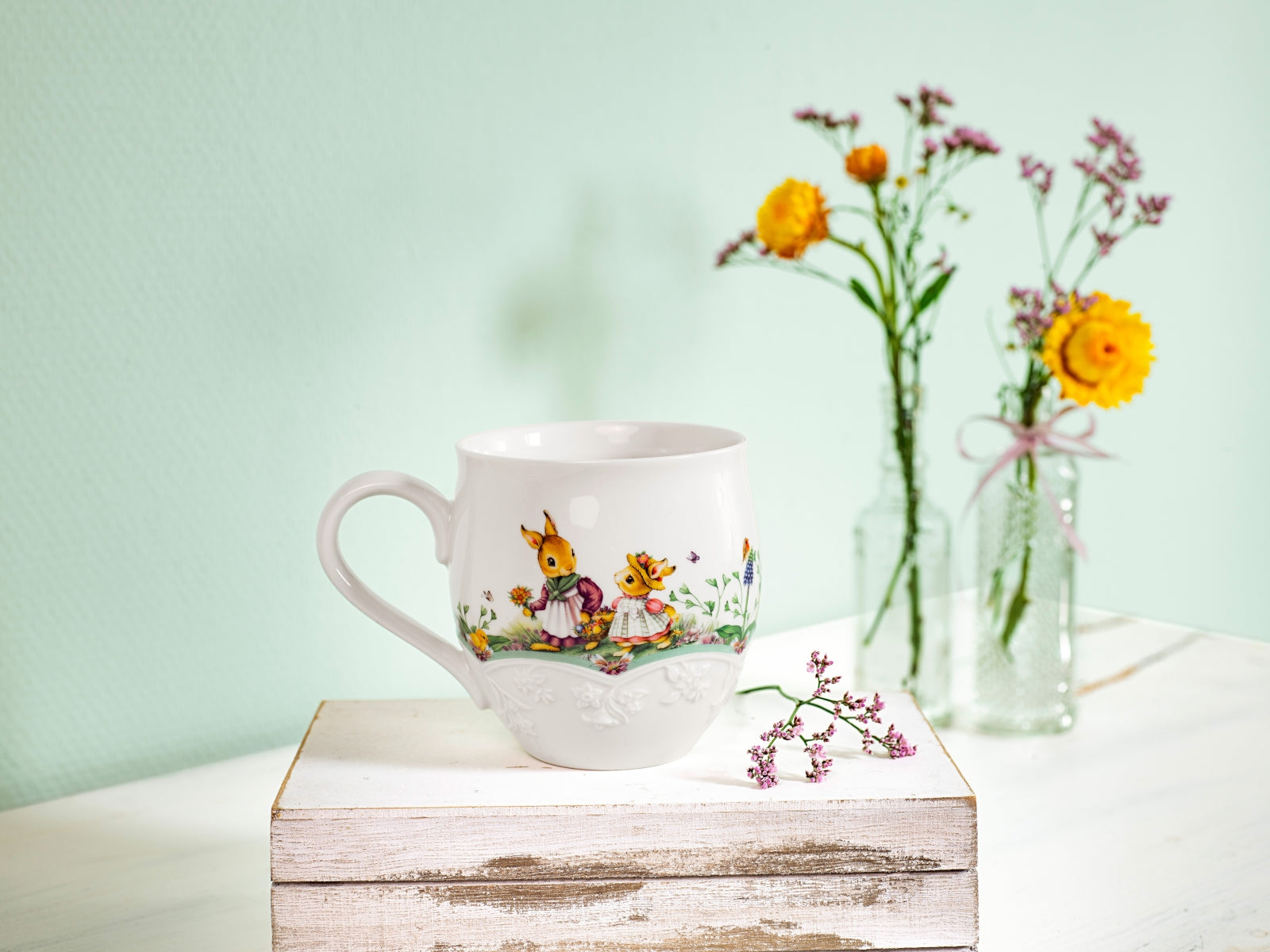 Villeroy & Boch Spring Fantasy Becher mit Henkel Blumenwiese 0,53l - Produktbild 4