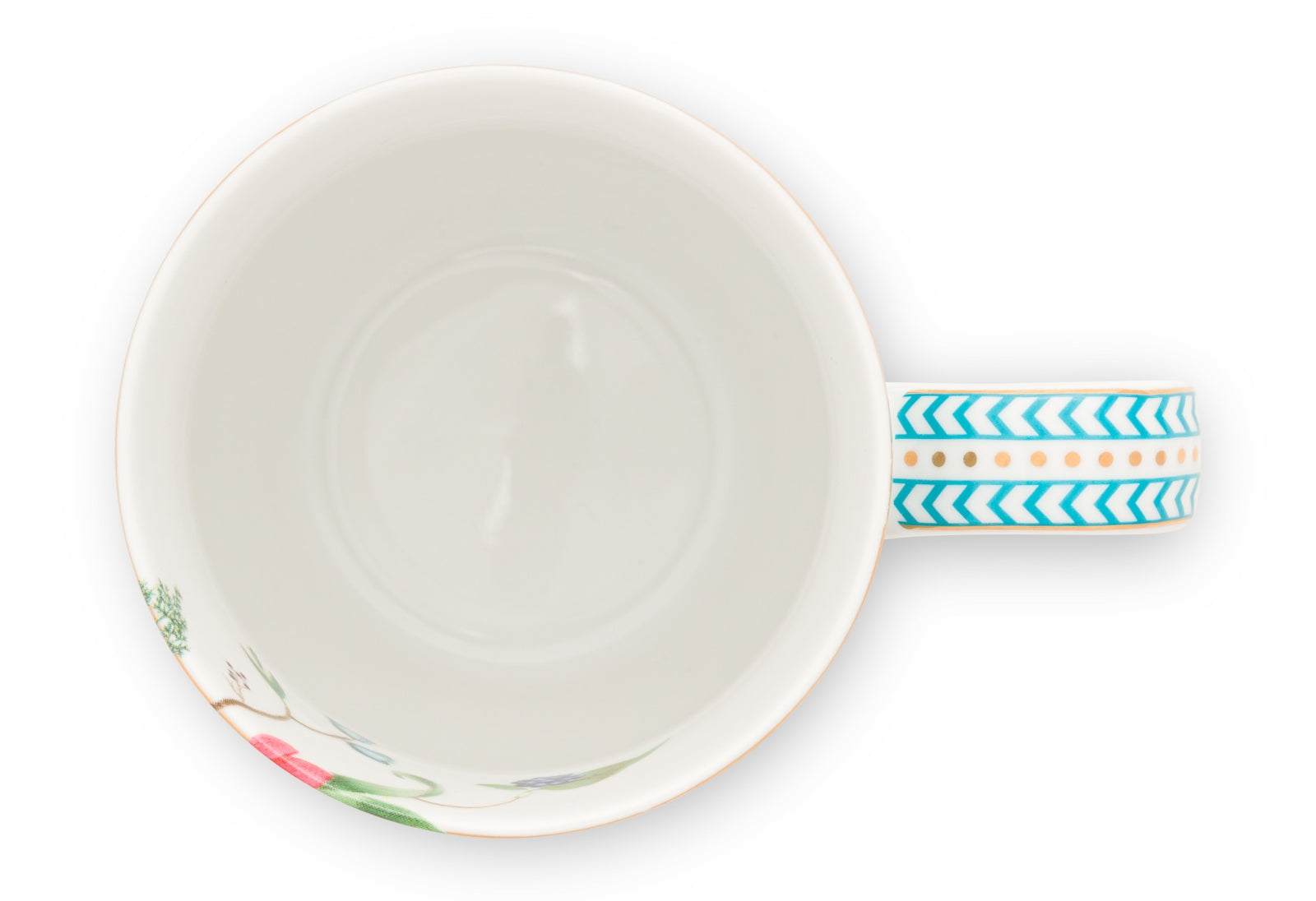 PIP STUDIO Jolie Flowers Blue Becher mit Henkel klein 0,145 l - Produktbild 3