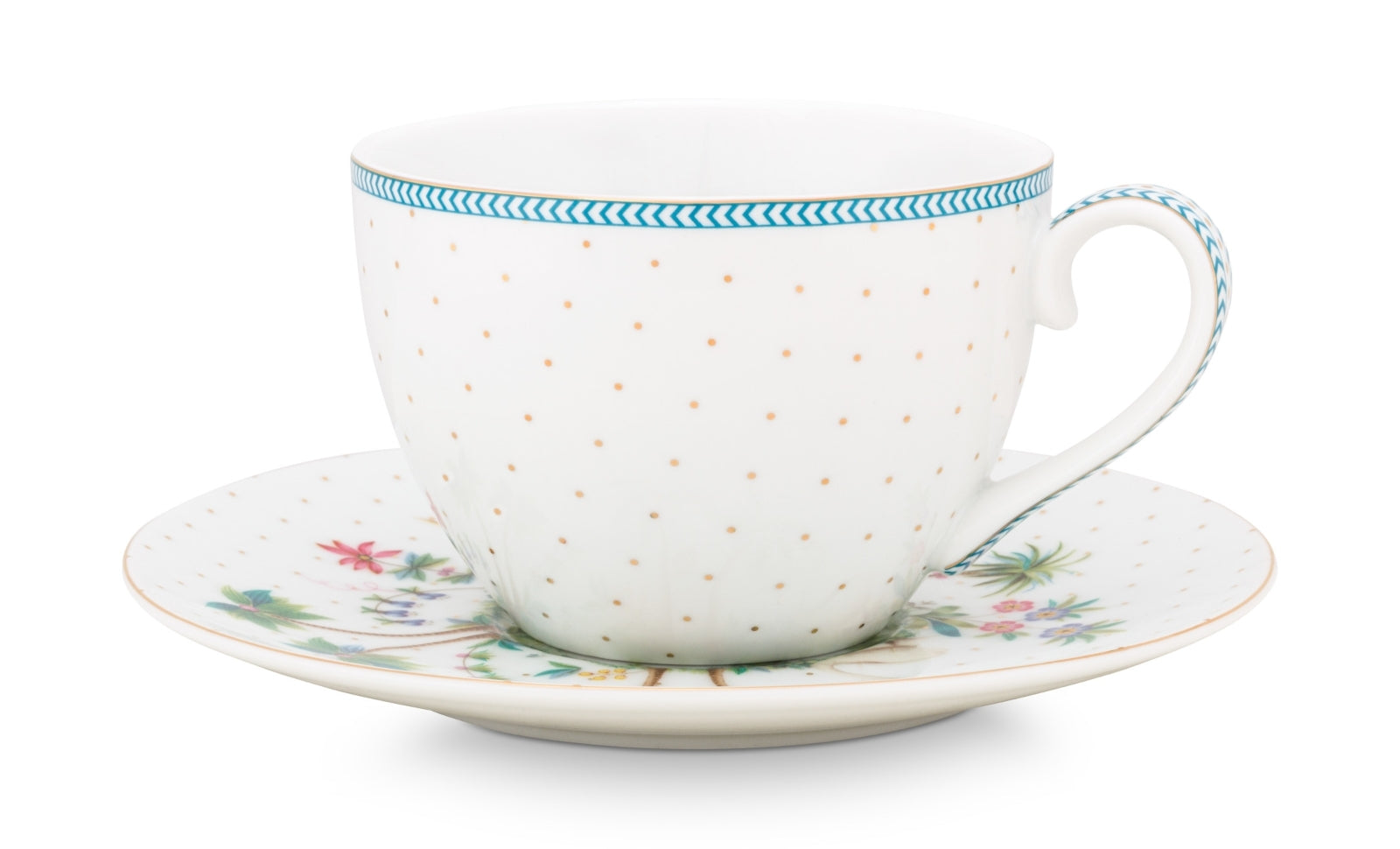 PIP STUDIO Jolie Dots Gold Tasse & Untertasse Set2 - Produktbild 2