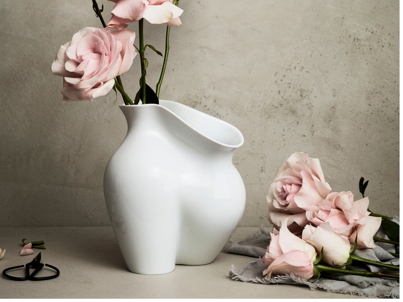 Rosenthal La Chute weiss Miniaturvase 10 cm - Produktbild 2