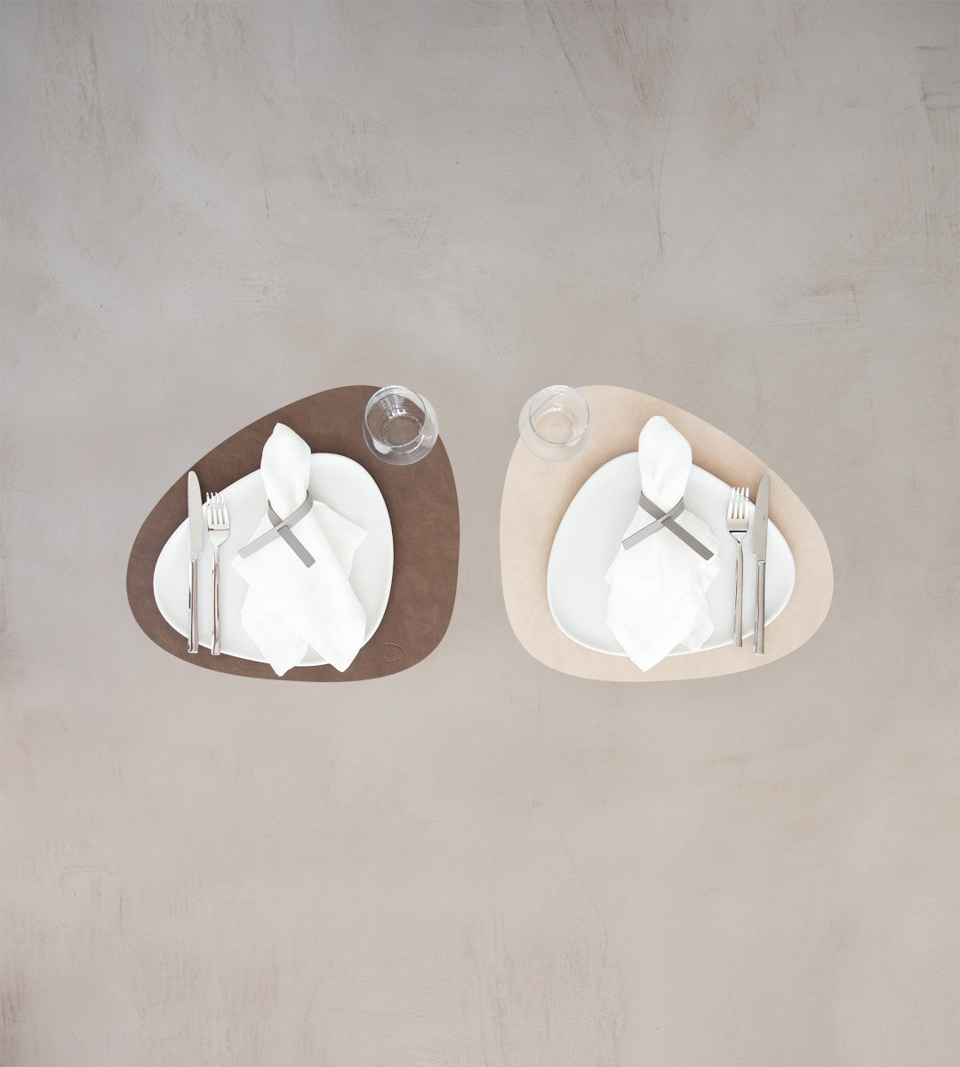 LIND DNA DOUBLE CLOUD/NUPO Tischset Curve L brown/sand - Produktbild 2