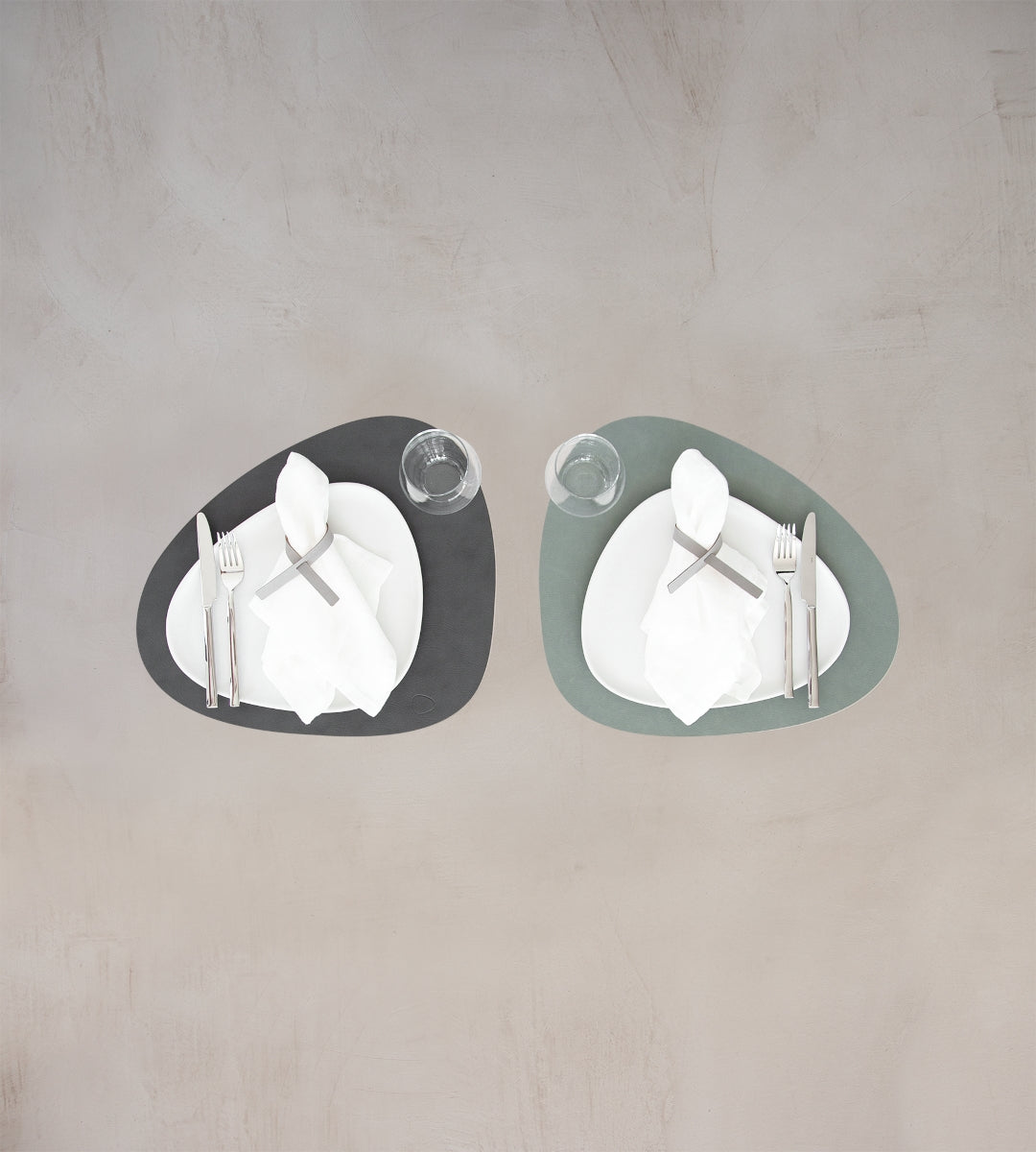 LIND DNA DOUBLE CLOUD/NUPO Tischset Curve L ant./pastellgr. - Produktbild 2