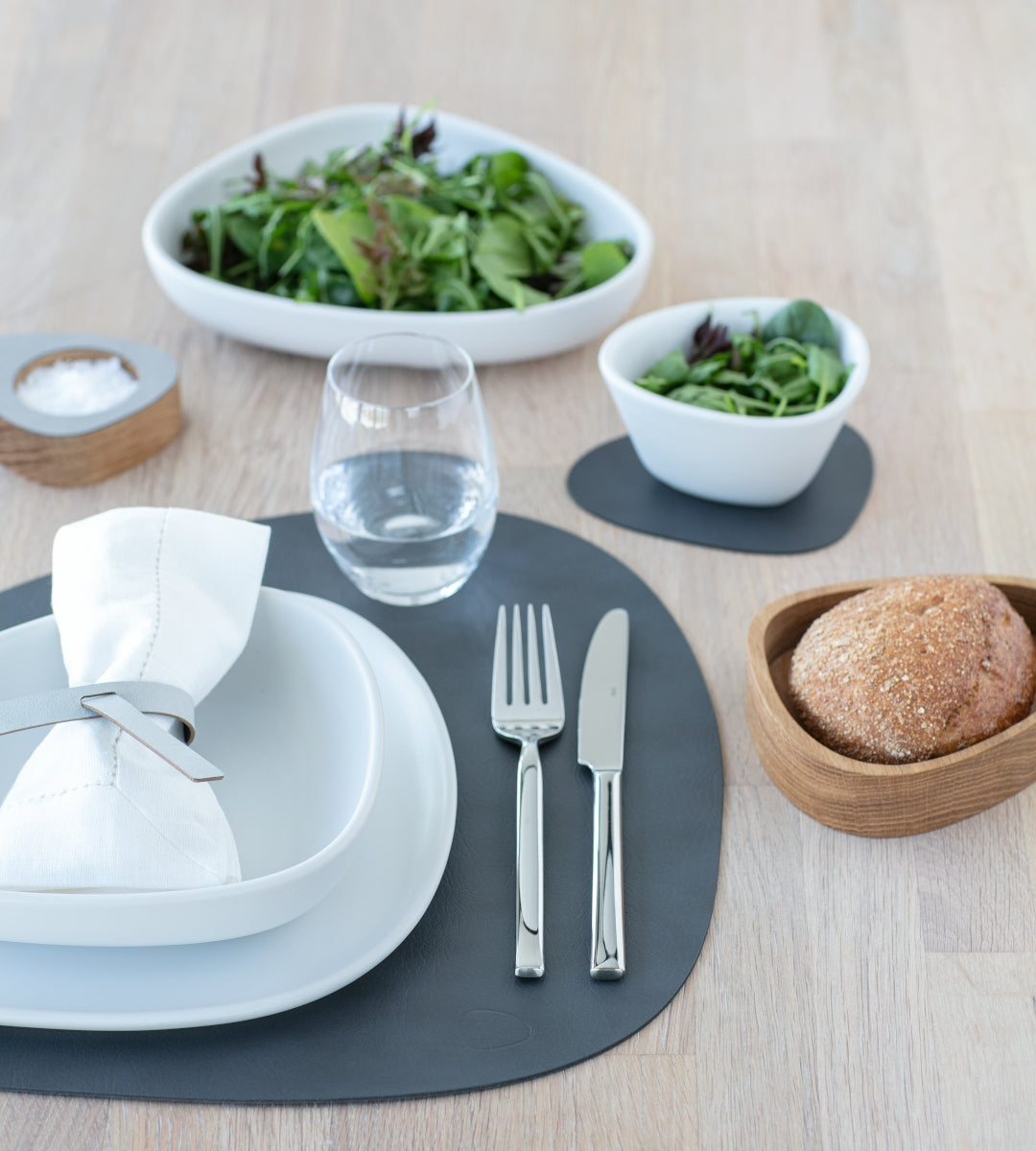 LIND DNA DOUBLE CLOUD/NUPO Tischset Curve L ant./pastellgr. - Produktbild 3