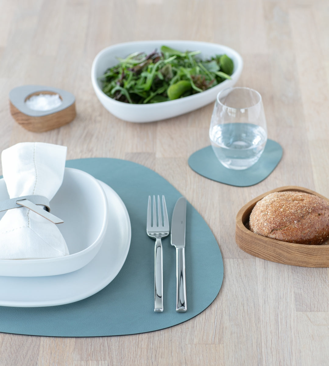 LIND DNA DOUBLE CLOUD/NUPO Tischset Curve L ant./pastellgr. - Produktbild 4