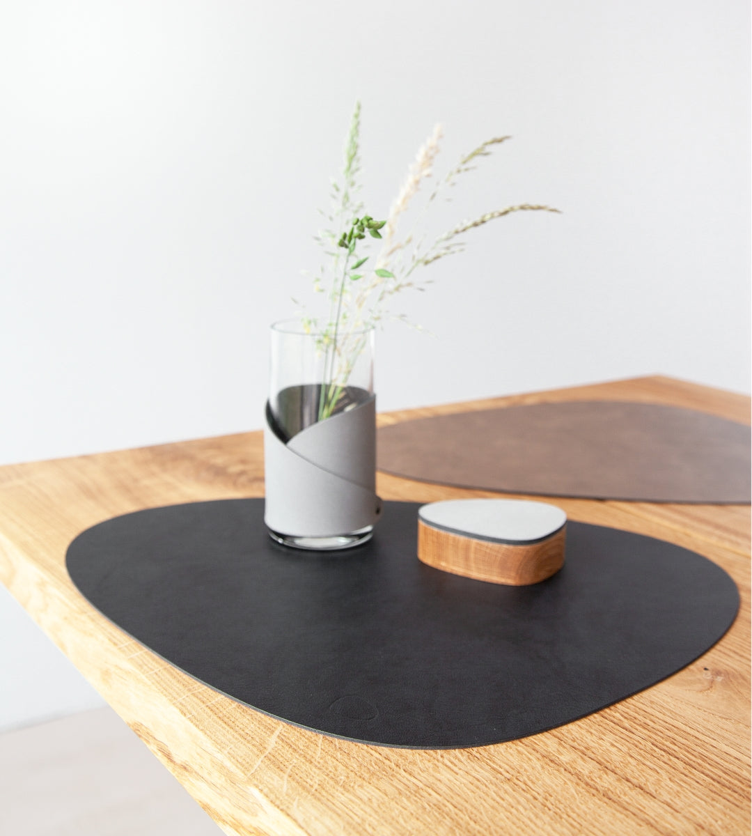 LIND DNA DOUBLE CLOUD Tischset Curve L black/brown 37x44 cm - Produktbild 3