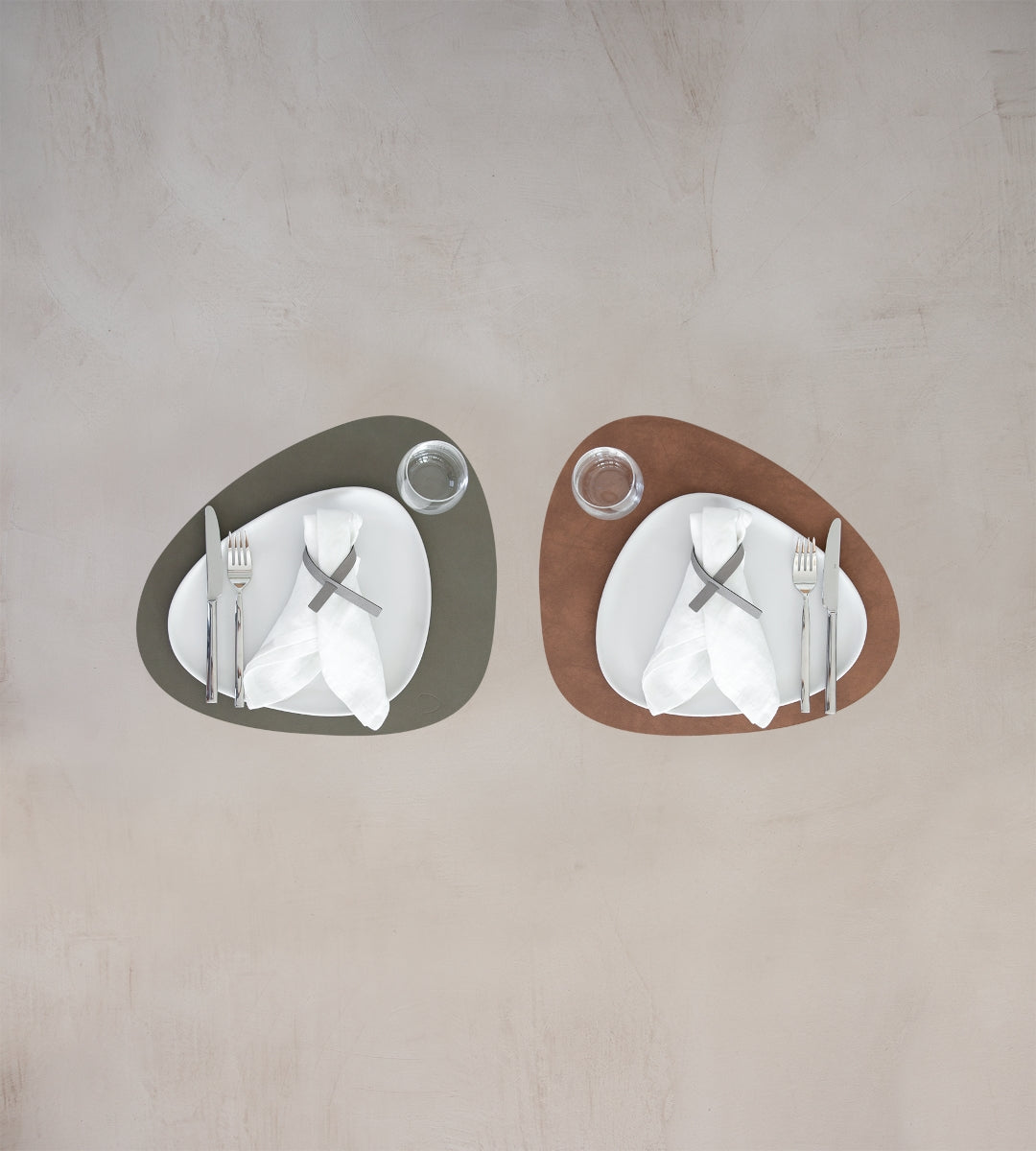 LIND DNA DOUBLE NUPO Tischset Curve L army green/nature - Produktbild 2