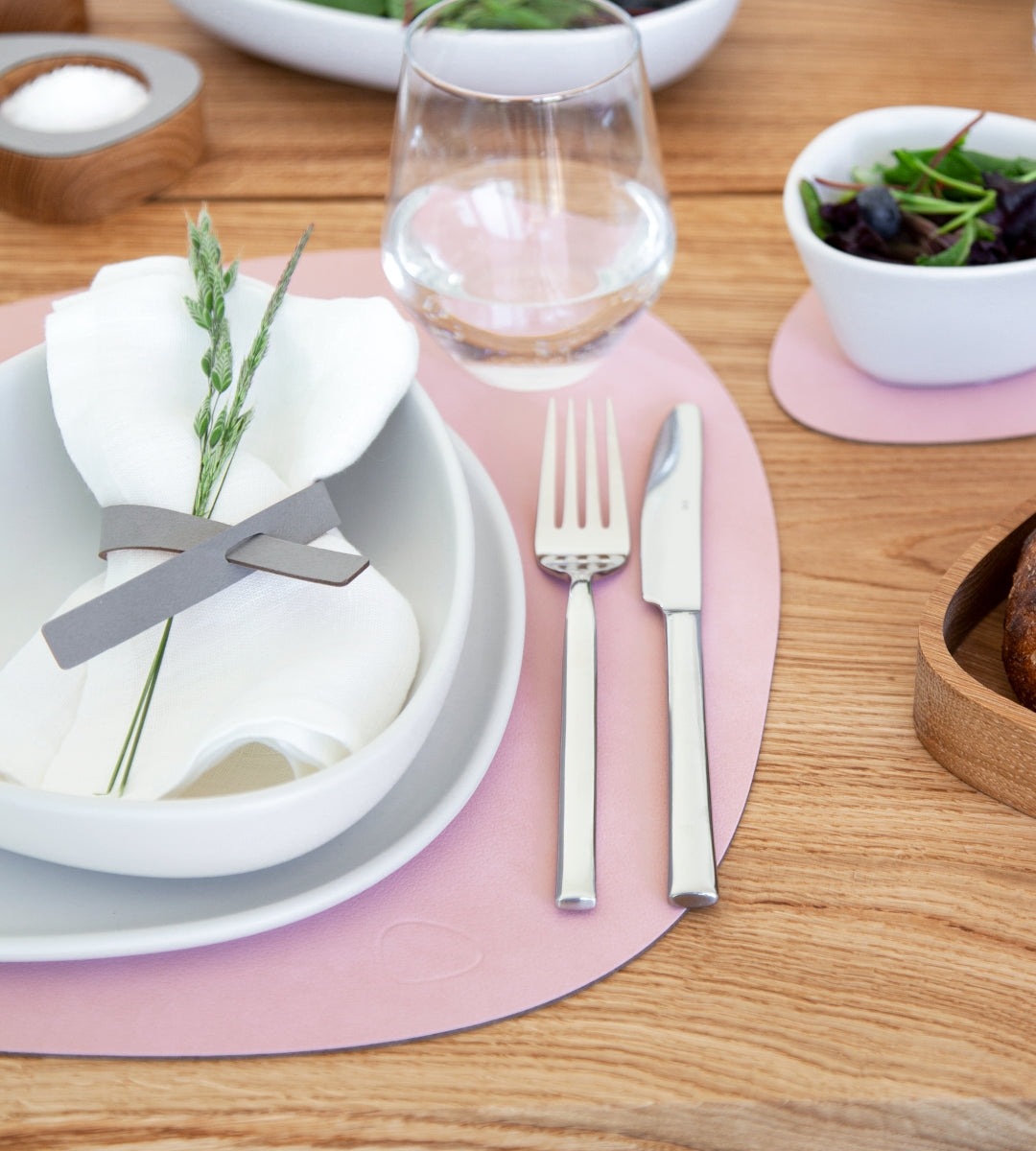 LIND DNA DOUBLE NUPO Tischset Curve rose/light grey 37x44cm - Produktbild 5