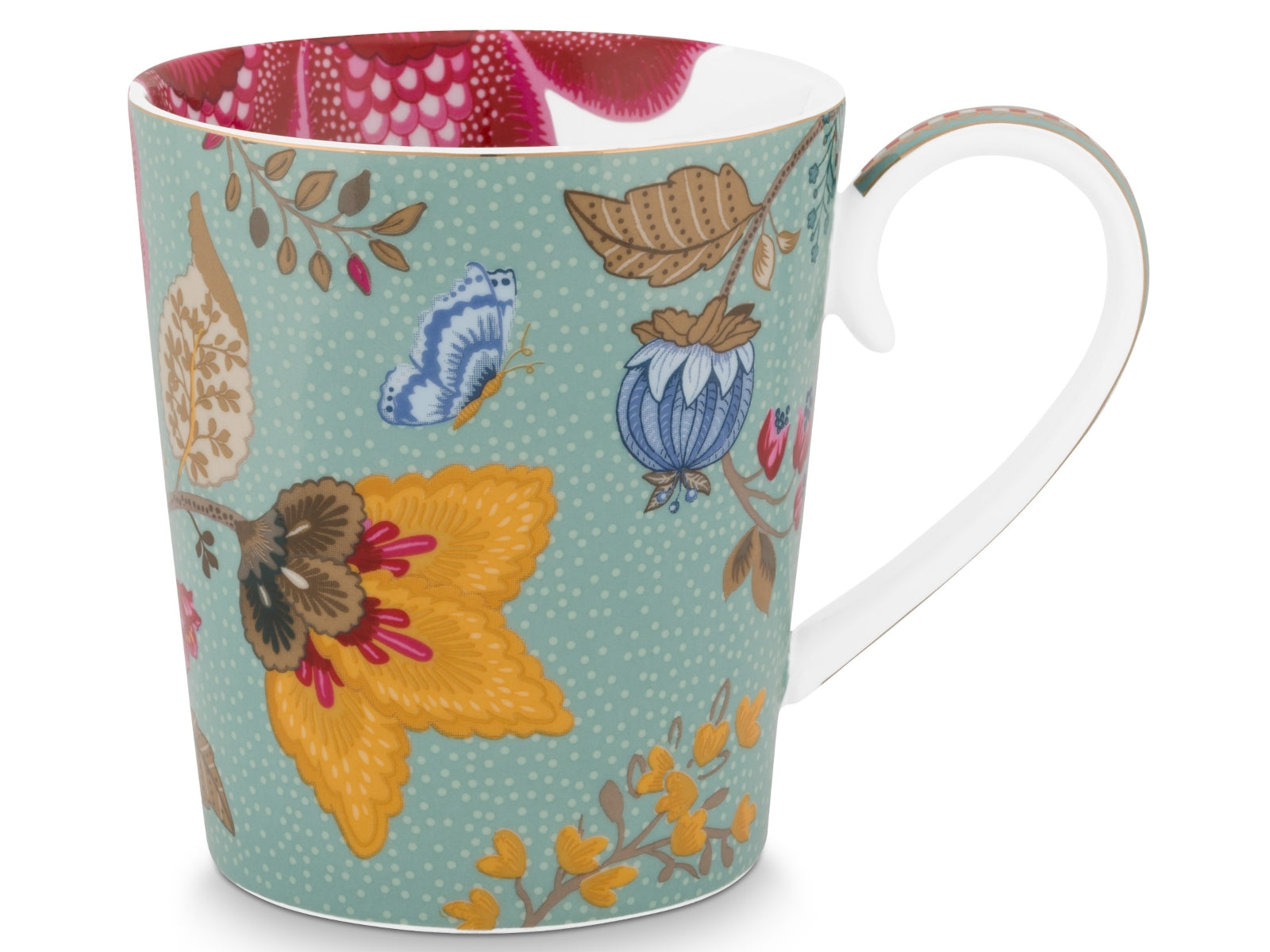 PIP STUDIO Floral Fantasy Alphabet Becher light blue W 0,35 l - Produktbild 2