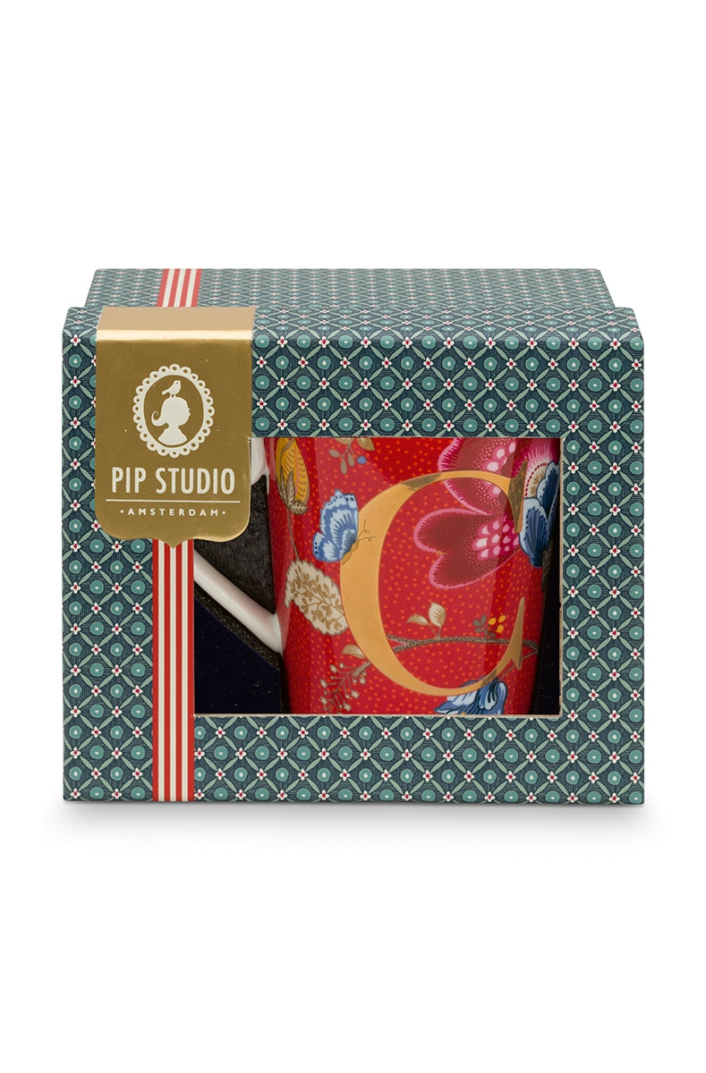 PIP STUDIO Blushing Birds Alphabet Becher yellow X 0,35 l - Produktbild 4