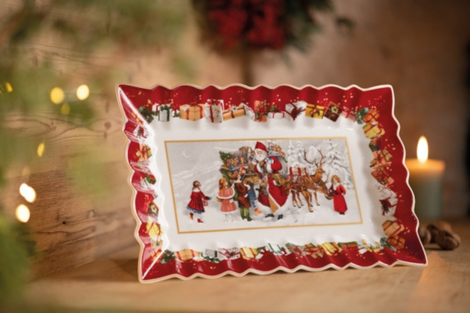Villeroy & Boch Toy's Fantasy Kuchenplatte eckig Santa und Kinder - Produktbild 3