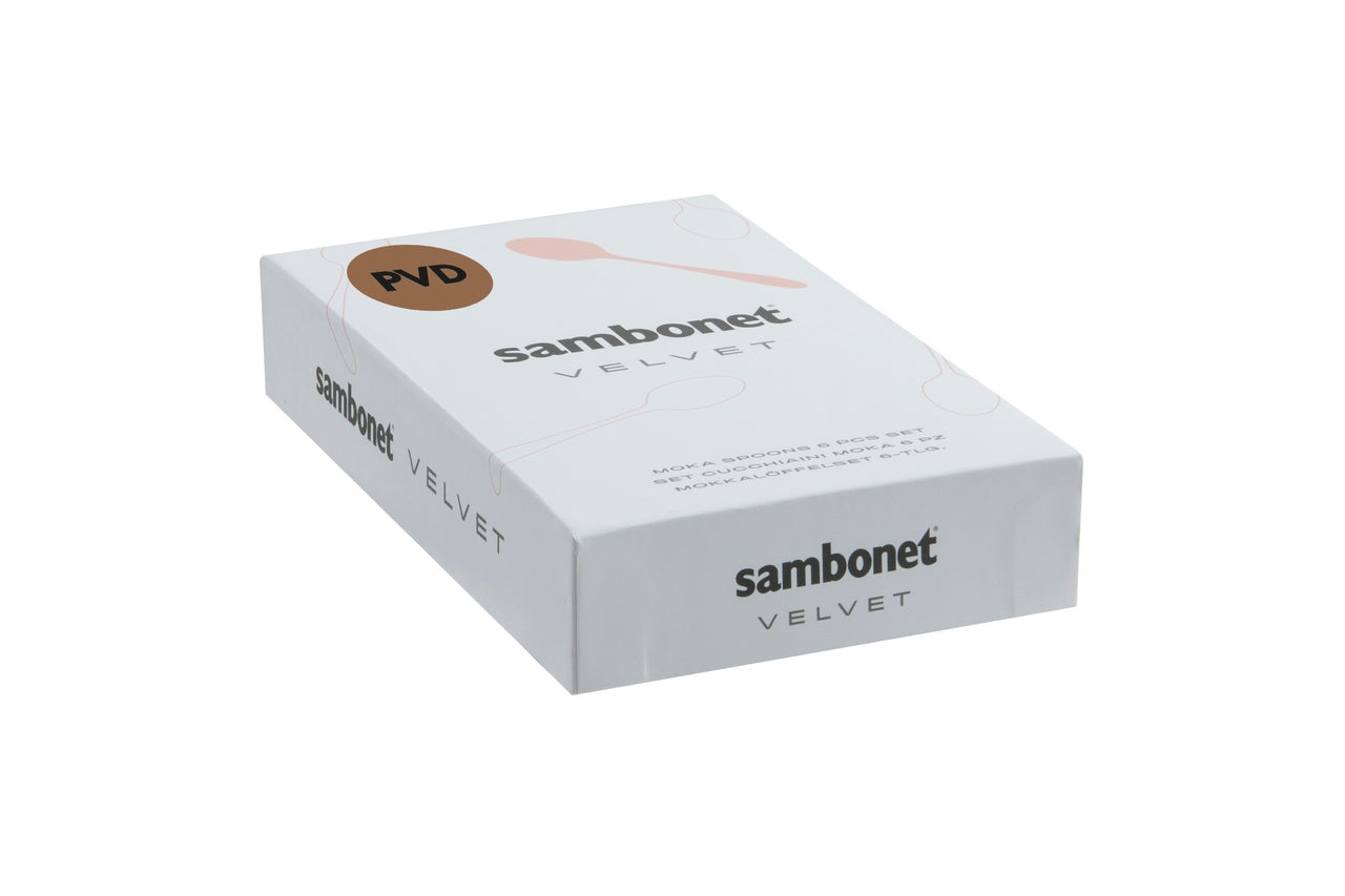 Sambonet Velvet Edelstahl/PVD Gold Mokkalöffel Set 6 - Produktbild 2