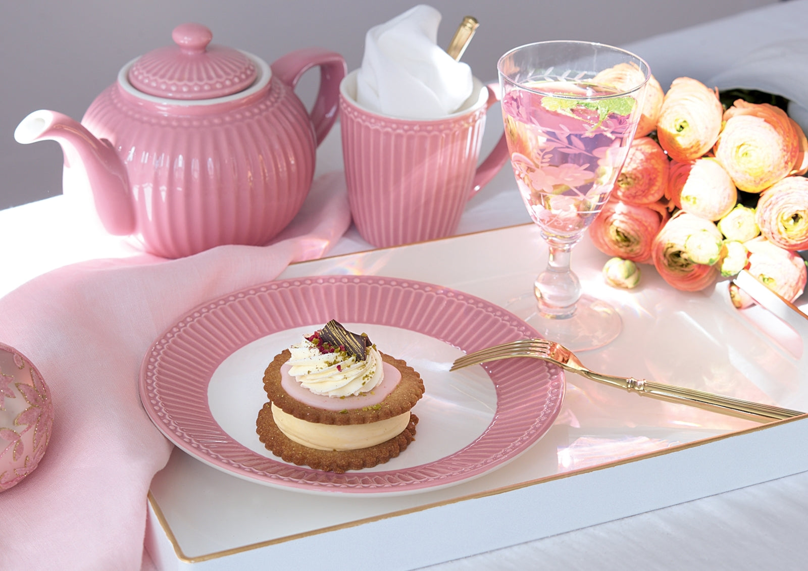Greengate Alice Speiseteller dusty rose 26,5 cm Set6 - Produktbild 2