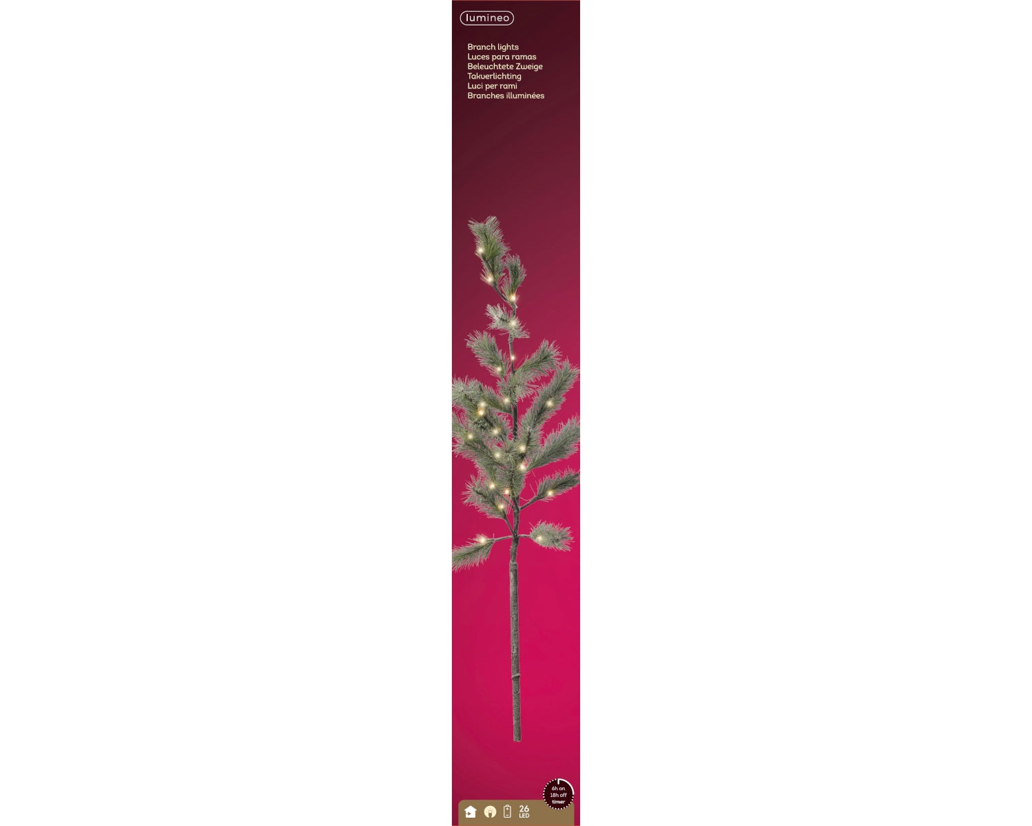 Lumineo LED Zweig grün 25 x 25 x 120 cm - Produktbild 2