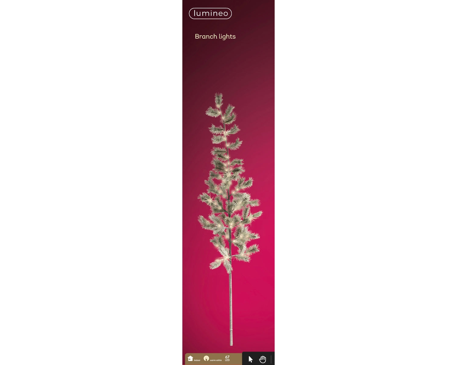 Lumineo LED Zweig grün 25 x 30 x 180 cm - Produktbild 2