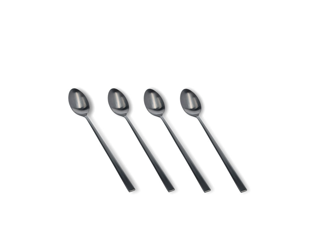 Bitz Lattelöffelset schwarz matt 20 cm 4tlg. - Produktbild 2