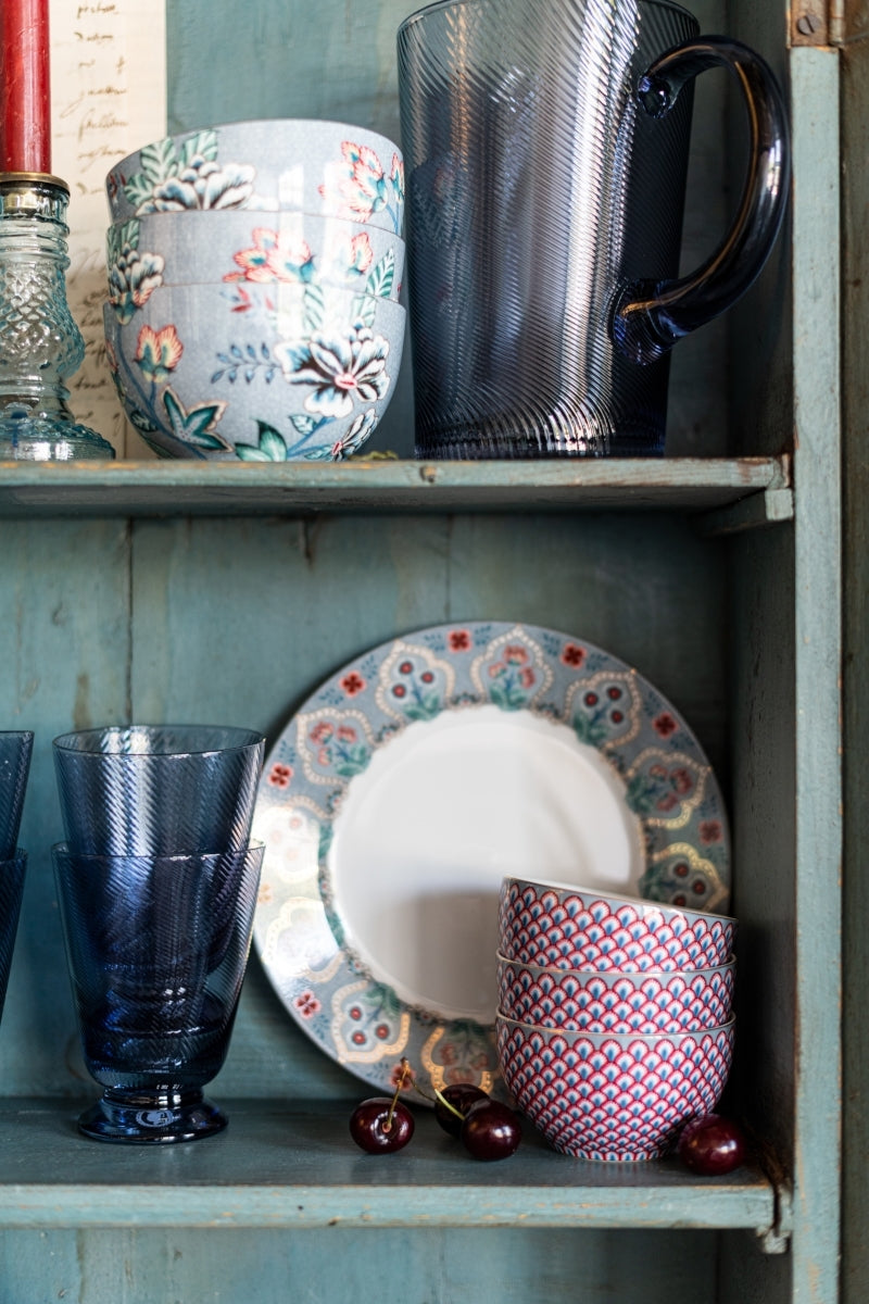 PIP STUDIO Flower Festival Scallop Deco Bowl Light Blue 18cm - Produktbild 5