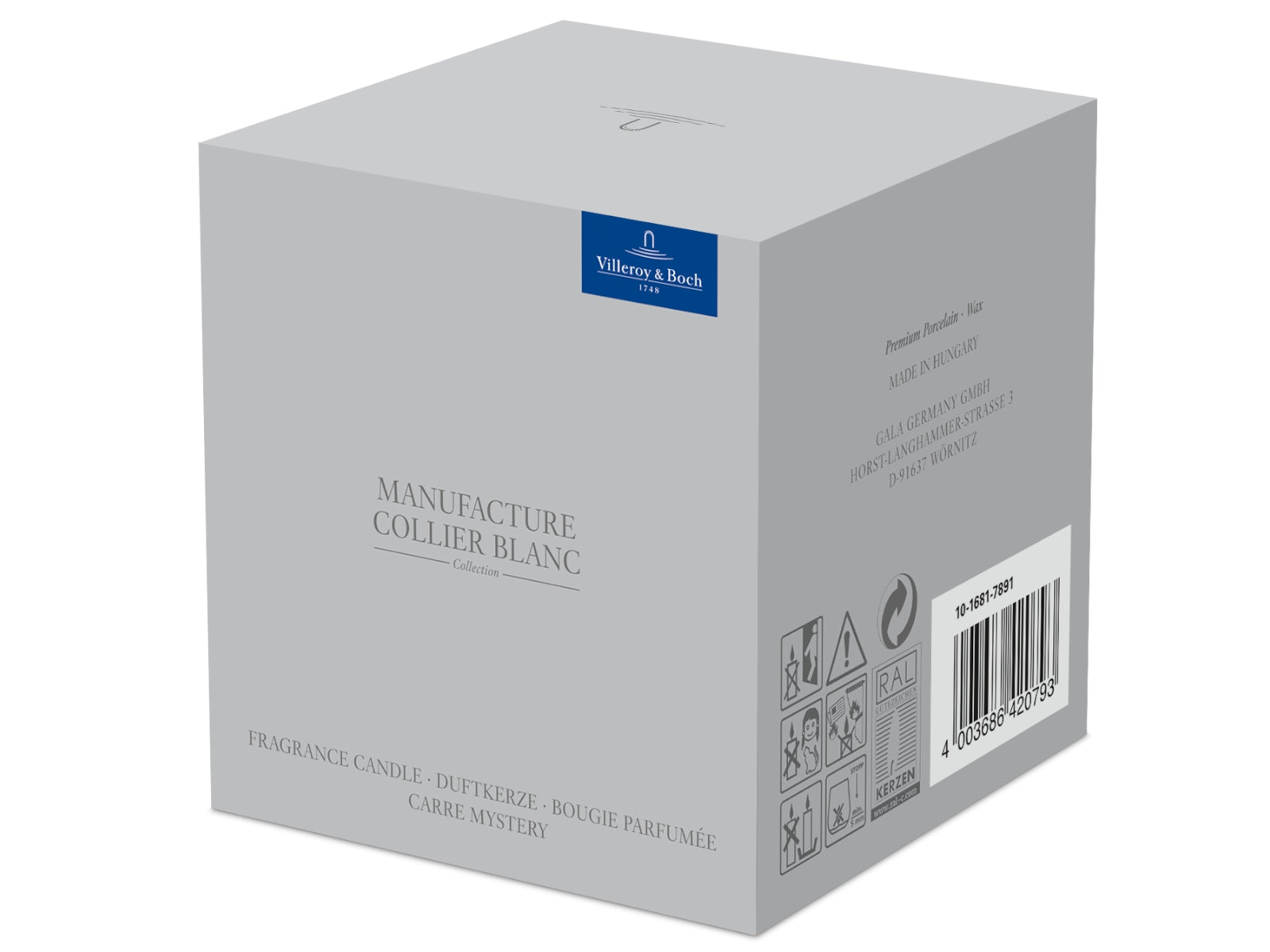Villeroy & Boch Manufacture Collier blanc Duftkerze Carre Mystery - Produktbild 6