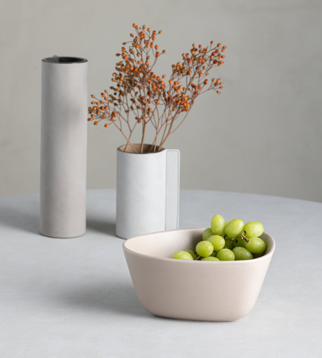 LIND DNA Curve Stoneware Bowl M sand - Produktbild 4