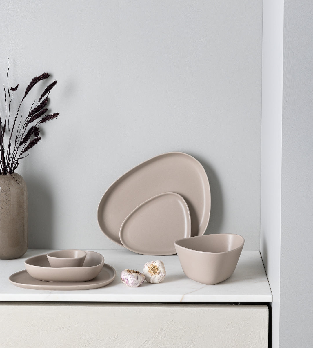 LIND DNA Curve Stoneware Bowl S sand - Produktbild 2