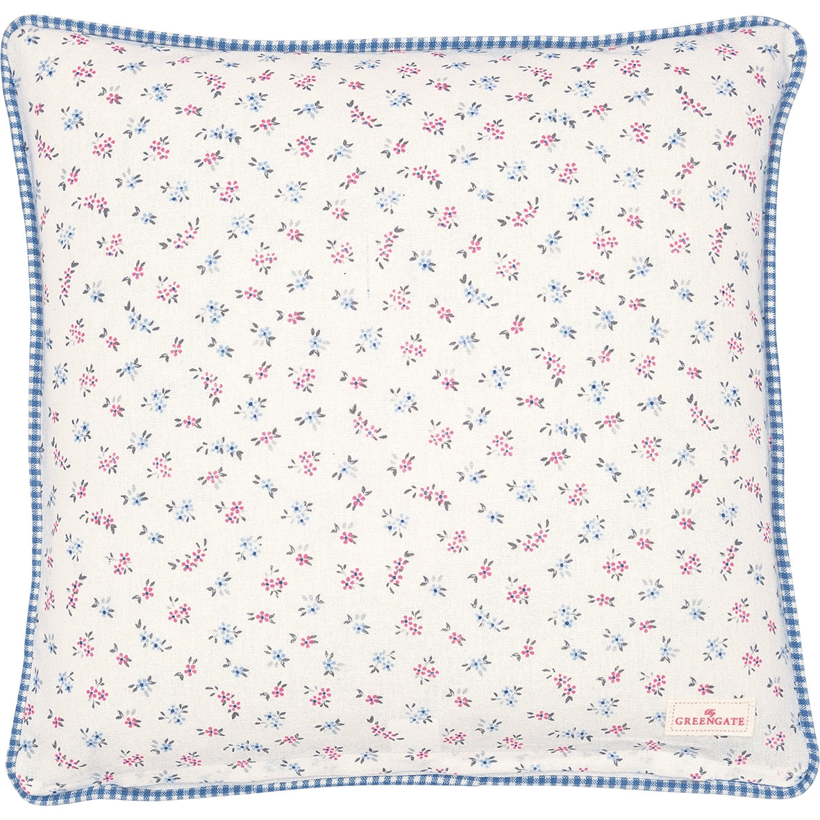 Greengate Laura Moments Kissenhülle dusty blue emb. 40x40 cm - Produktbild 2