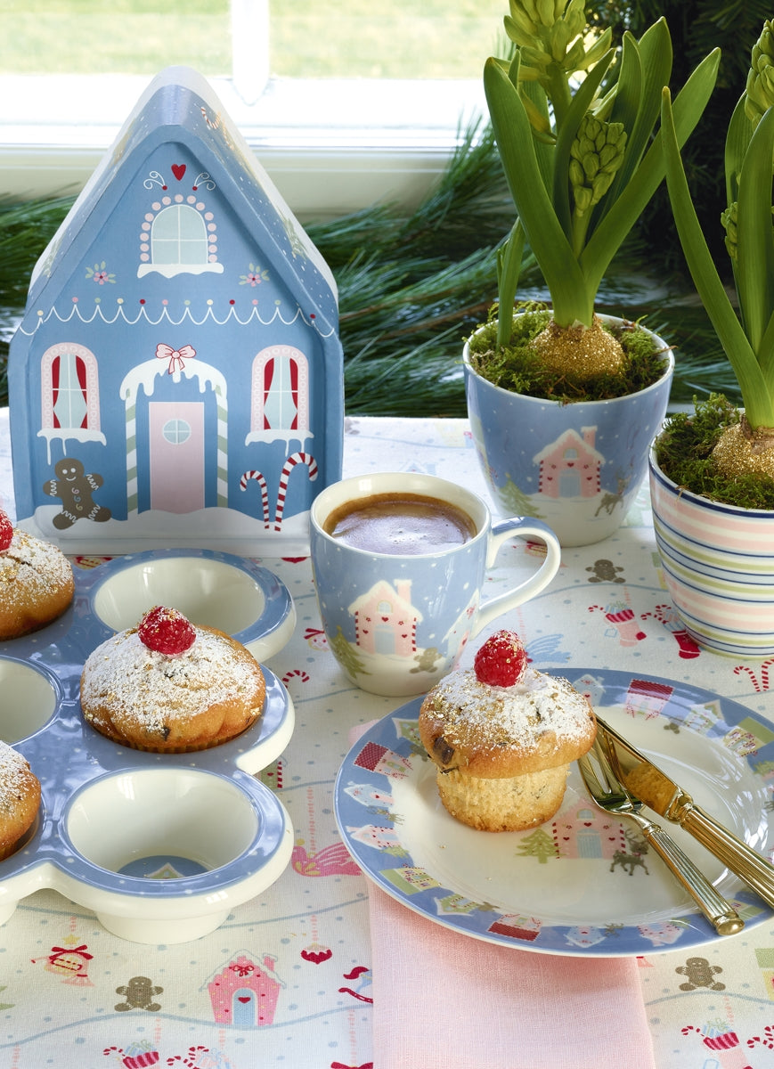 Greengate Laura Stoffserv. mit Spitze dusty blue 40 x 40 cm - Produktbild 5