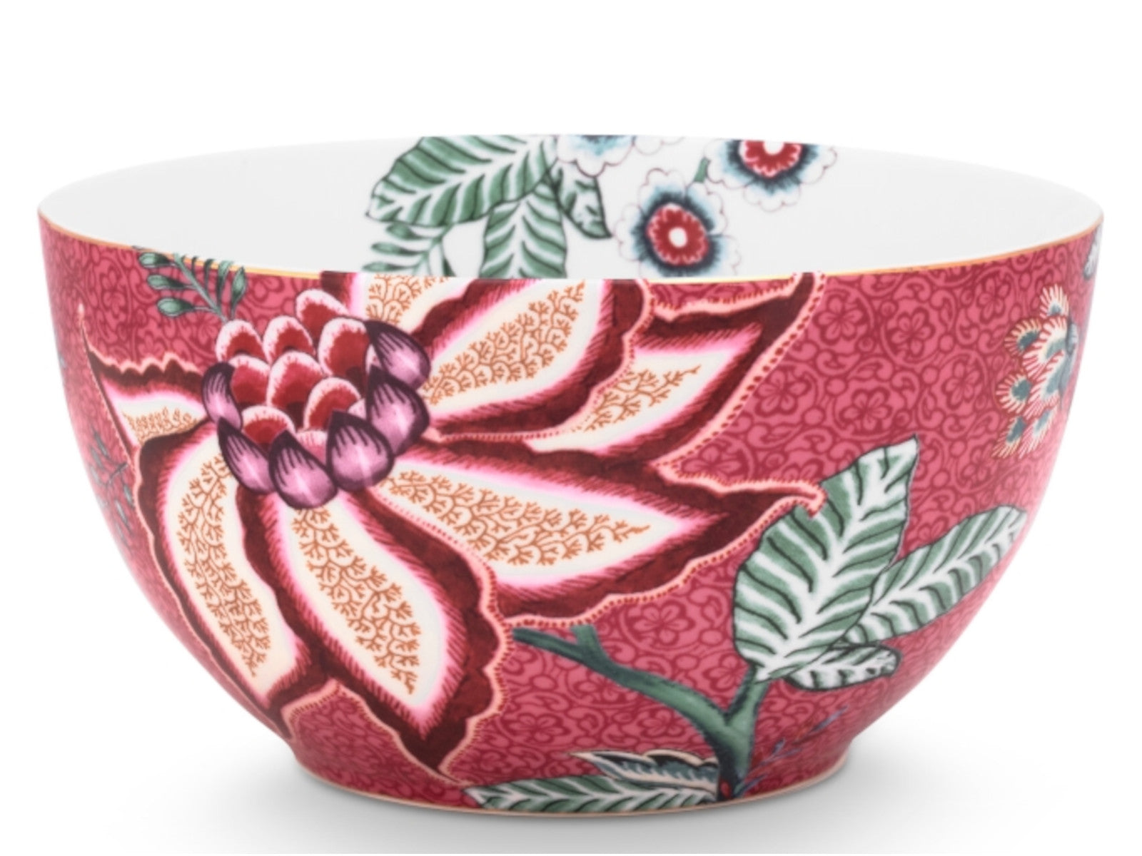 PIP STUDIO Flower Festival scallop Bowl dark pink 15 cm