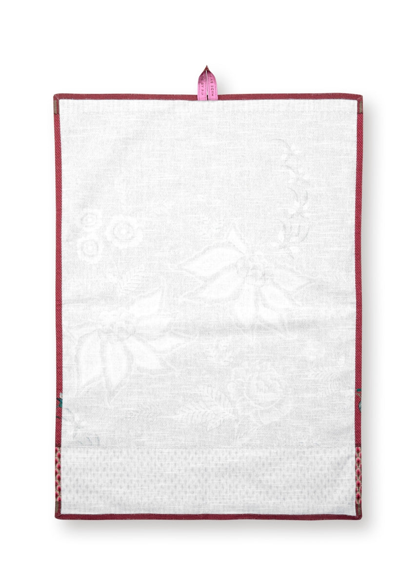 PIP STUDIO Flower Festival Geschirrtuch dark pink 50 x 70 cm - Produktbild 3