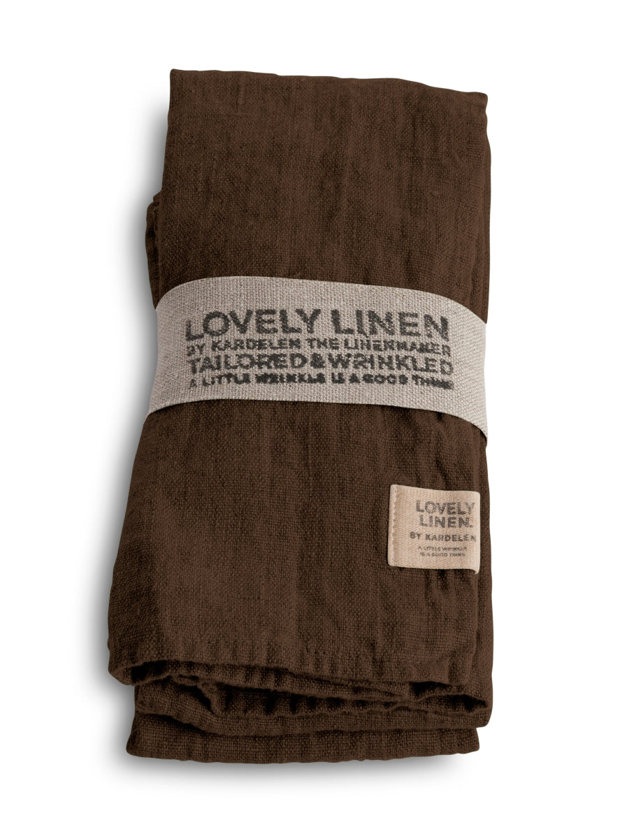 Lovely Linen Lovely Serviette Leinen chocolate 45 x 45 cm 1Stk.
