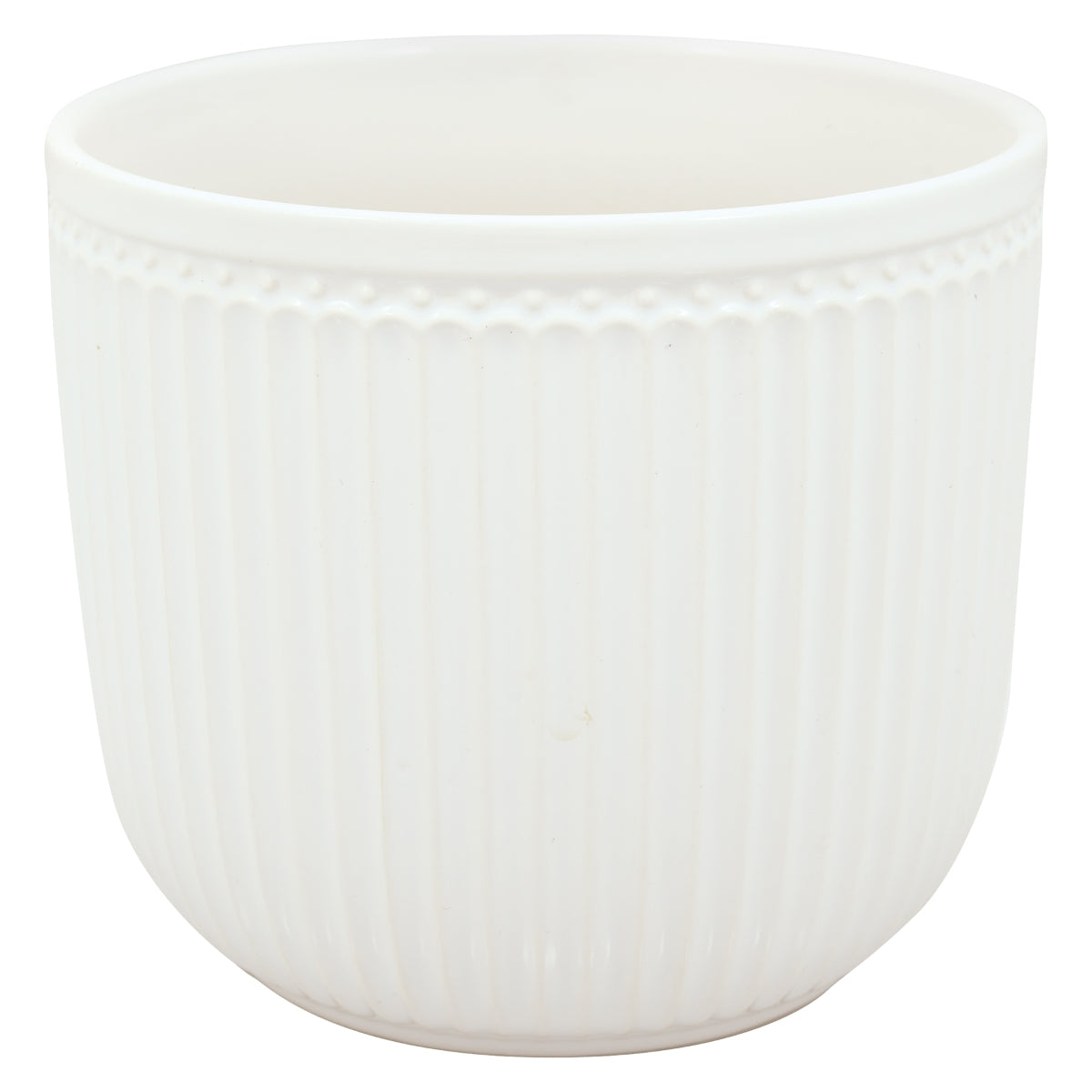 Greengate Alice Blumentopf white medium 14 cm