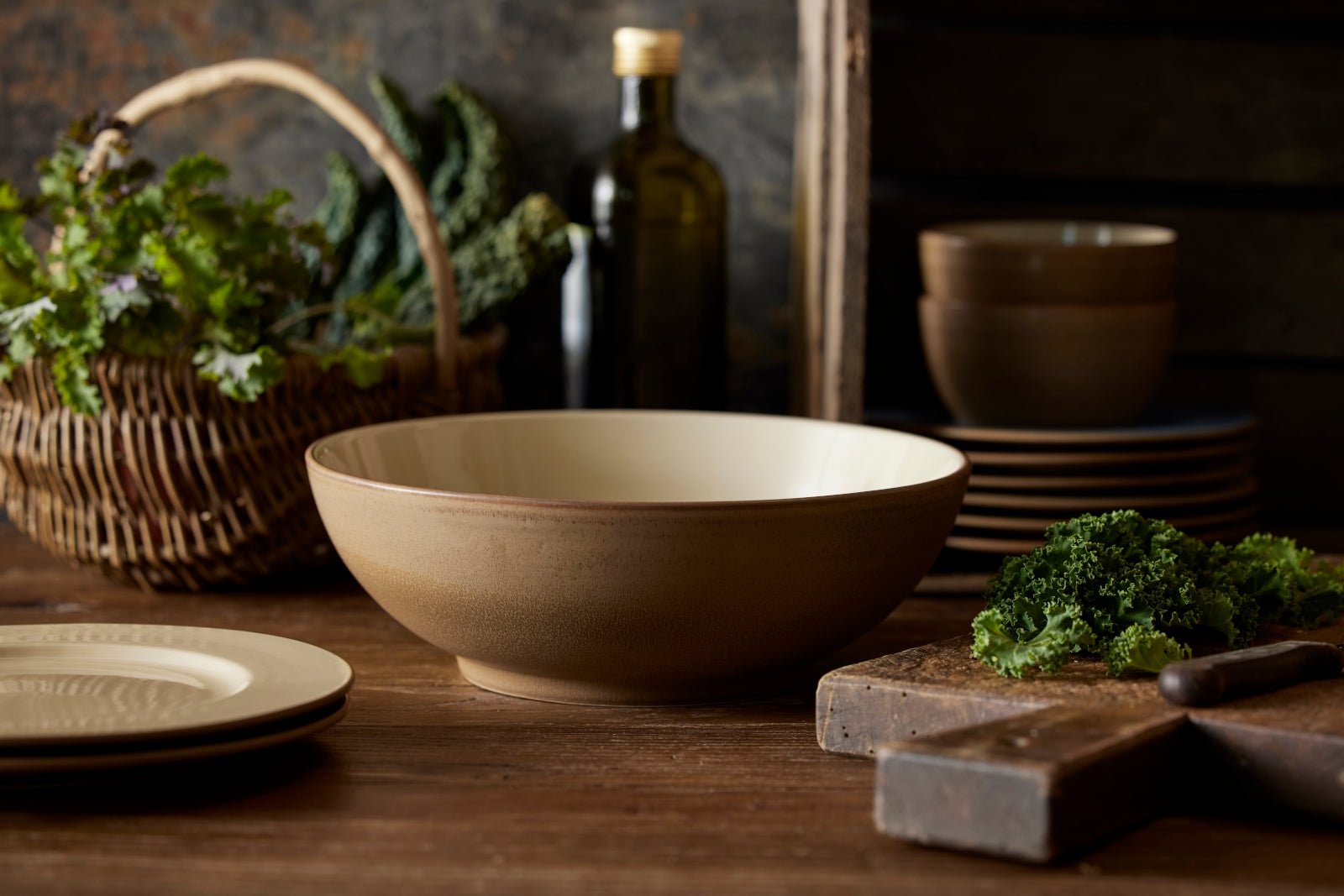 Bitz Salatbowl Wood/Sand 24 cm - Produktbild 7
