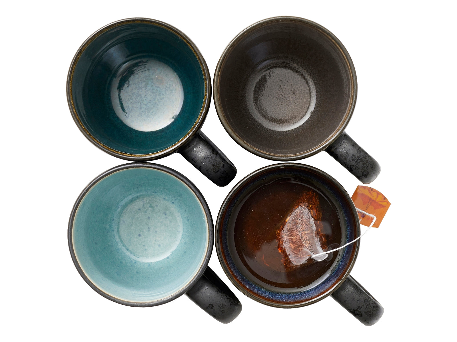 Bitz Becher mit Henkel black/grey/green/dark blue Set4 - Produktbild 2