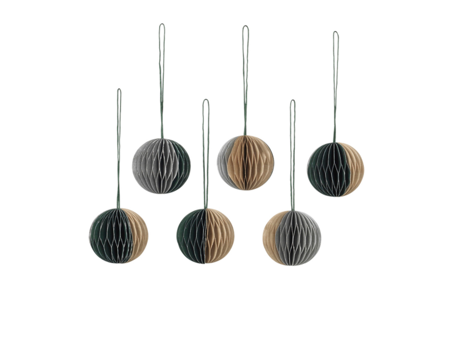 Broste Copenhagen BALL Papierhänger assorted colours Set6