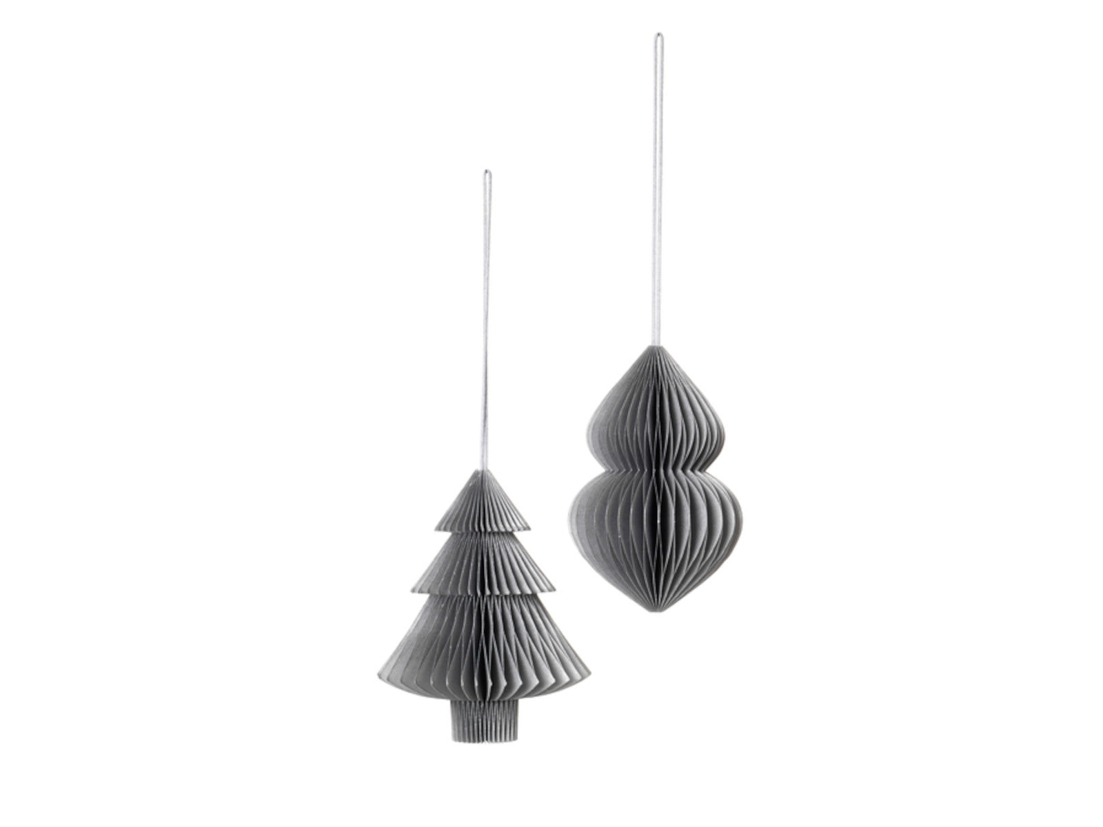Broste Copenhagen CHRISTMAS MIX Papierhänger silver Set2