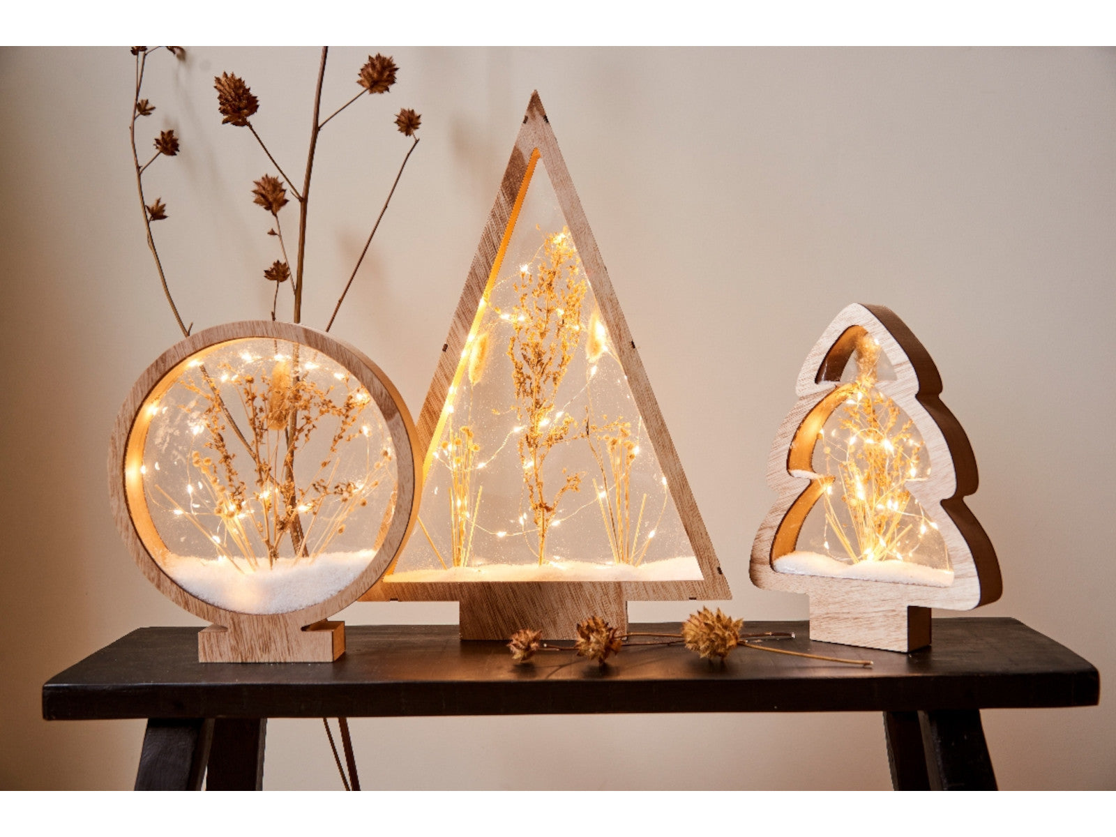 Lumineo Micro LED Rahmenbeleuchtung Baum weiss 38 cm - Produktbild 2