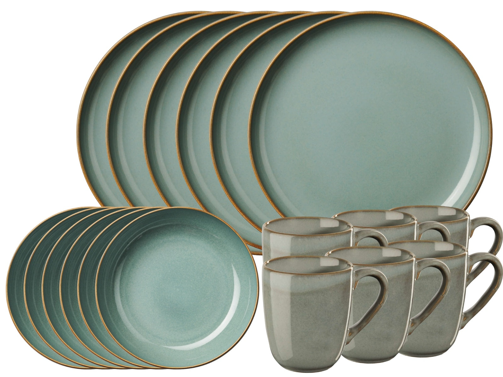 ASA Selection SAISONS Frühstücksset eucalyptus 18tlg