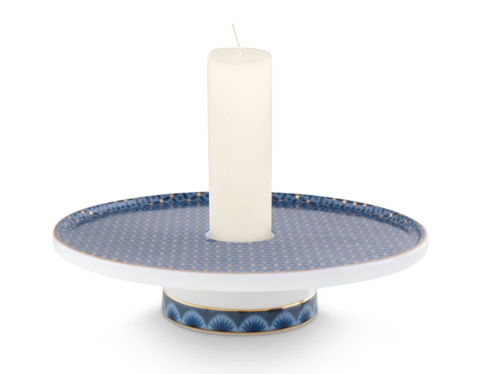 PIP STUDIO Cross Stitch Kerzenhalter blau 14 cm