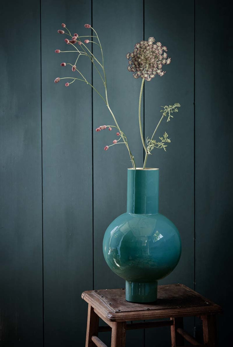 PIP STUDIO Vase Metal medium dunkelgrün 24 x 40 cm - Produktbild 3