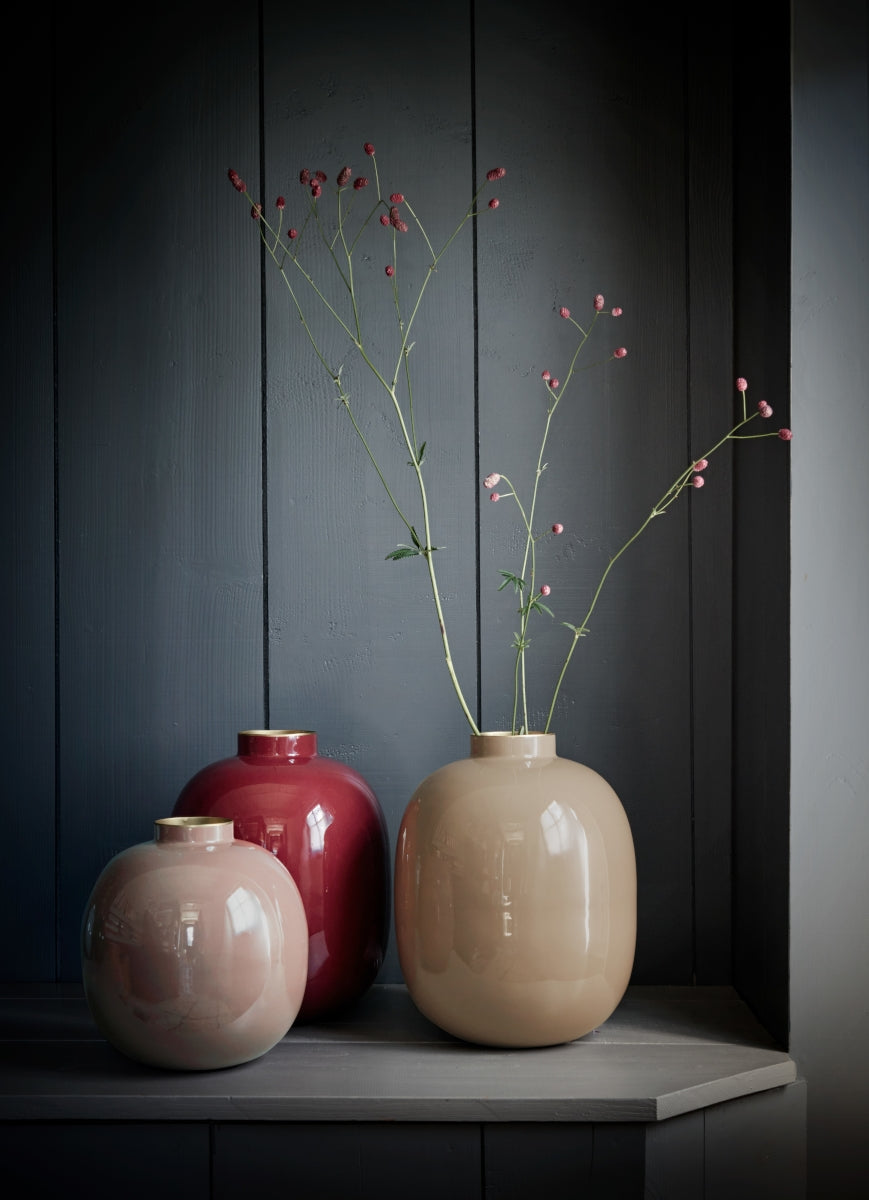PIP STUDIO Vase Metal ockergelb 32 cm - Produktbild 3