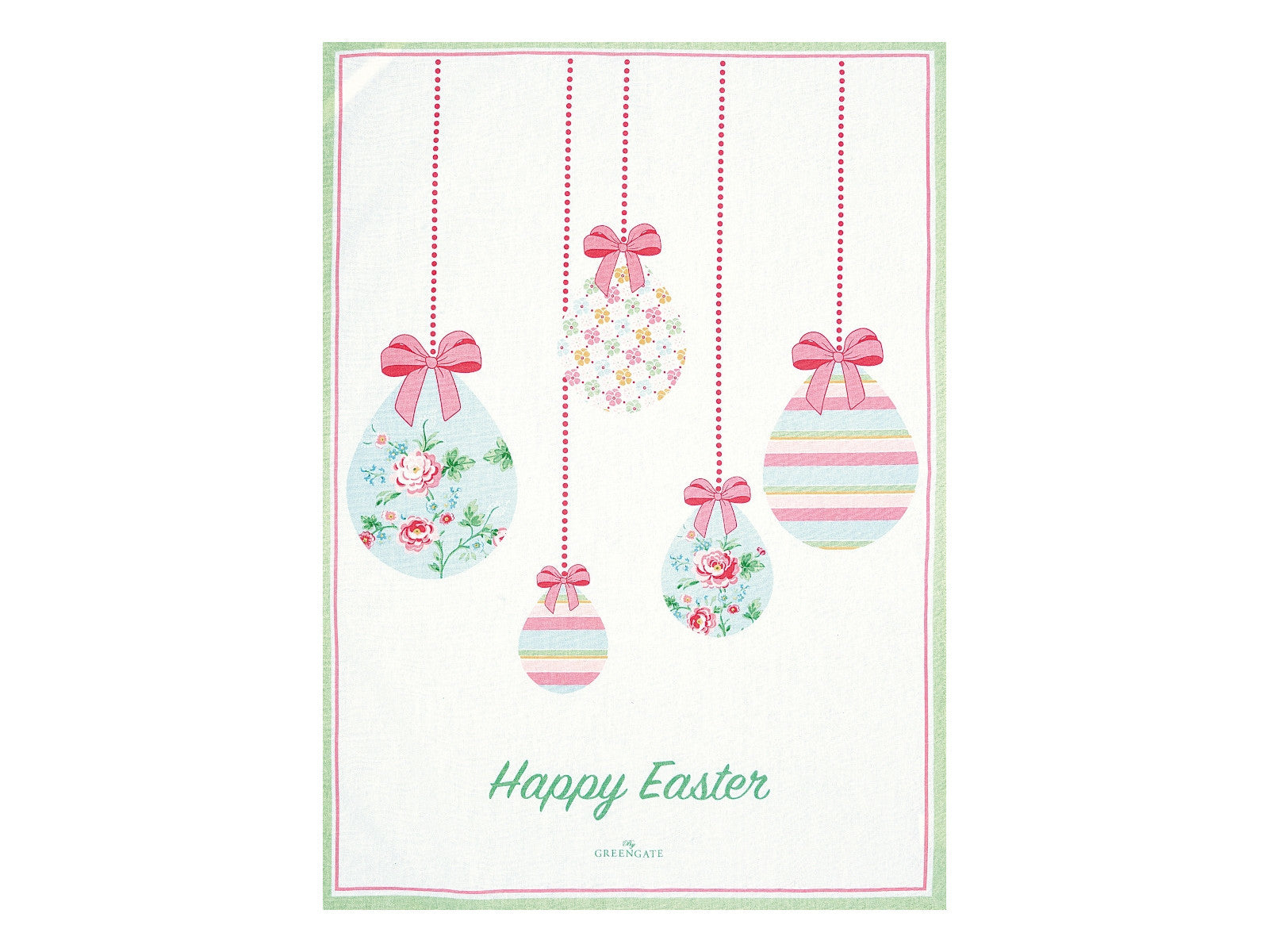 Greengate Alma easter Geschirrtuch white 70x50cm