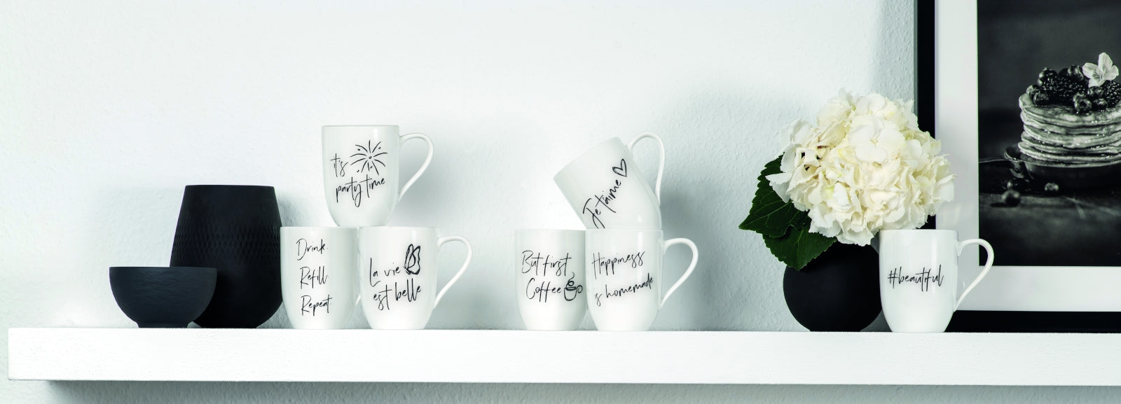 Villeroy & Boch Statement Becher m. Henkel But first Coffee 280ml - Produktbild 4