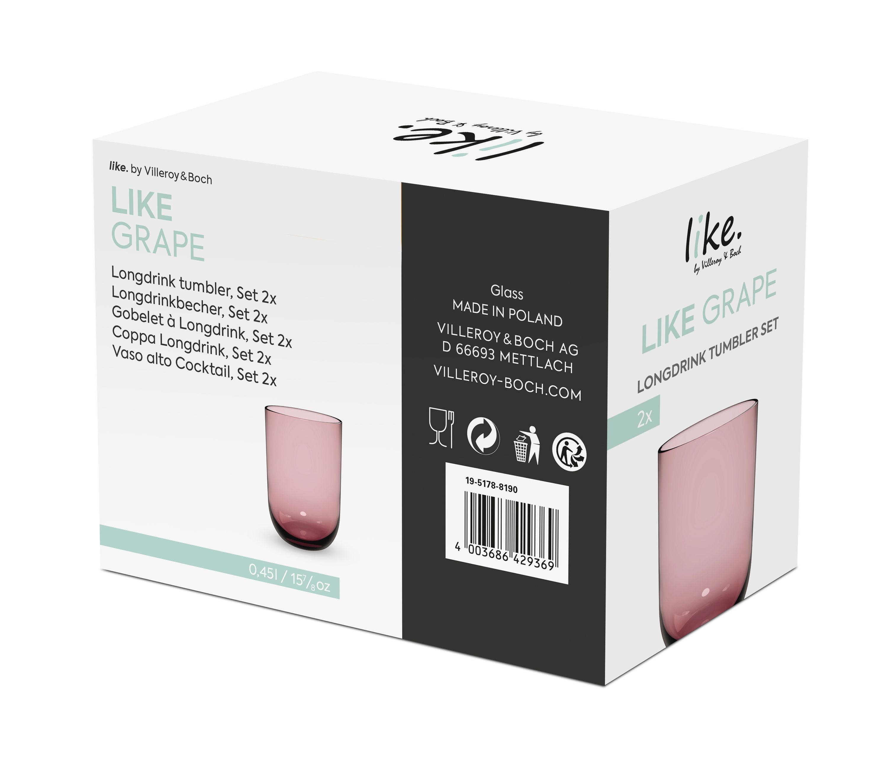 like. by Villeroy & Boch Like Grape Longdrinkbecher Set 2tlg - Produktbild 6