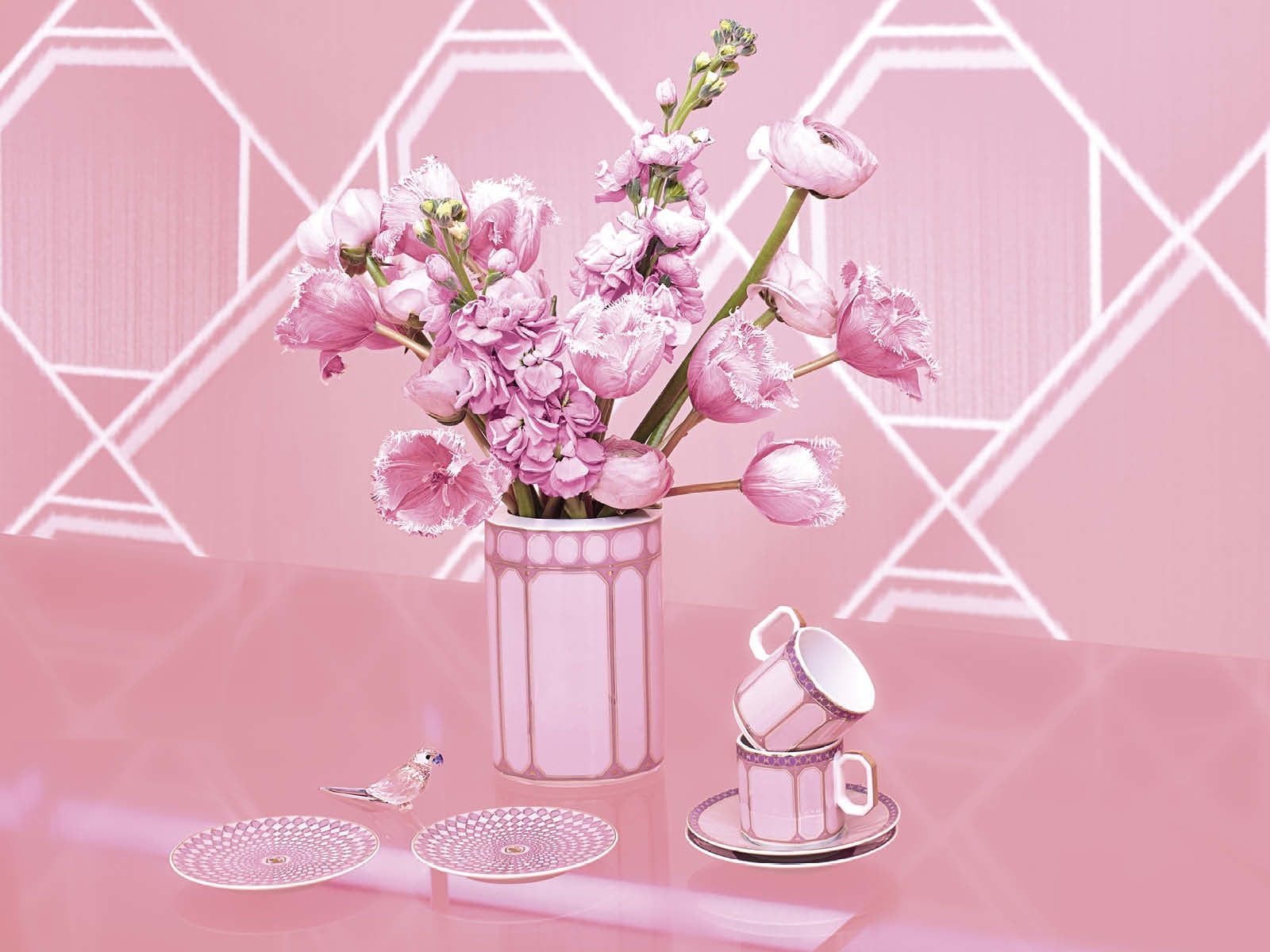 SwarosvkiXRosenthal Signum Rose Teller flach 10 cm - Produktbild 6