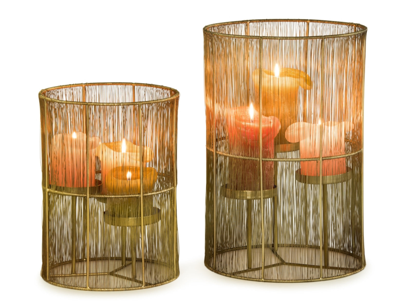 Dekocandle Hurricane Windlicht messing für 3 Kerzen Ø31x46cm - Produktbild 3