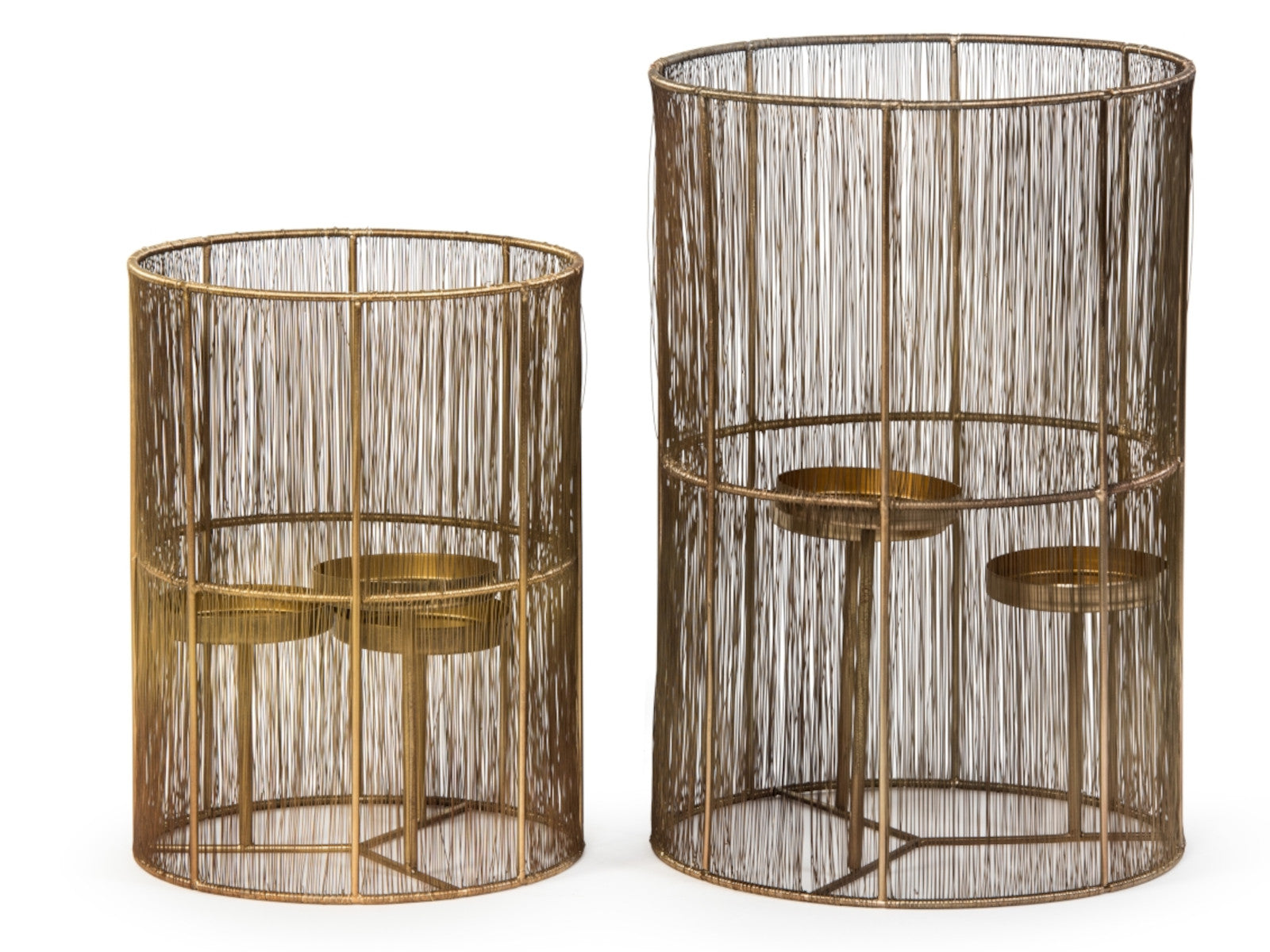 Dekocandle Hurricane Windlicht messing für 3 Kerzen Ø31x46cm - Produktbild 2